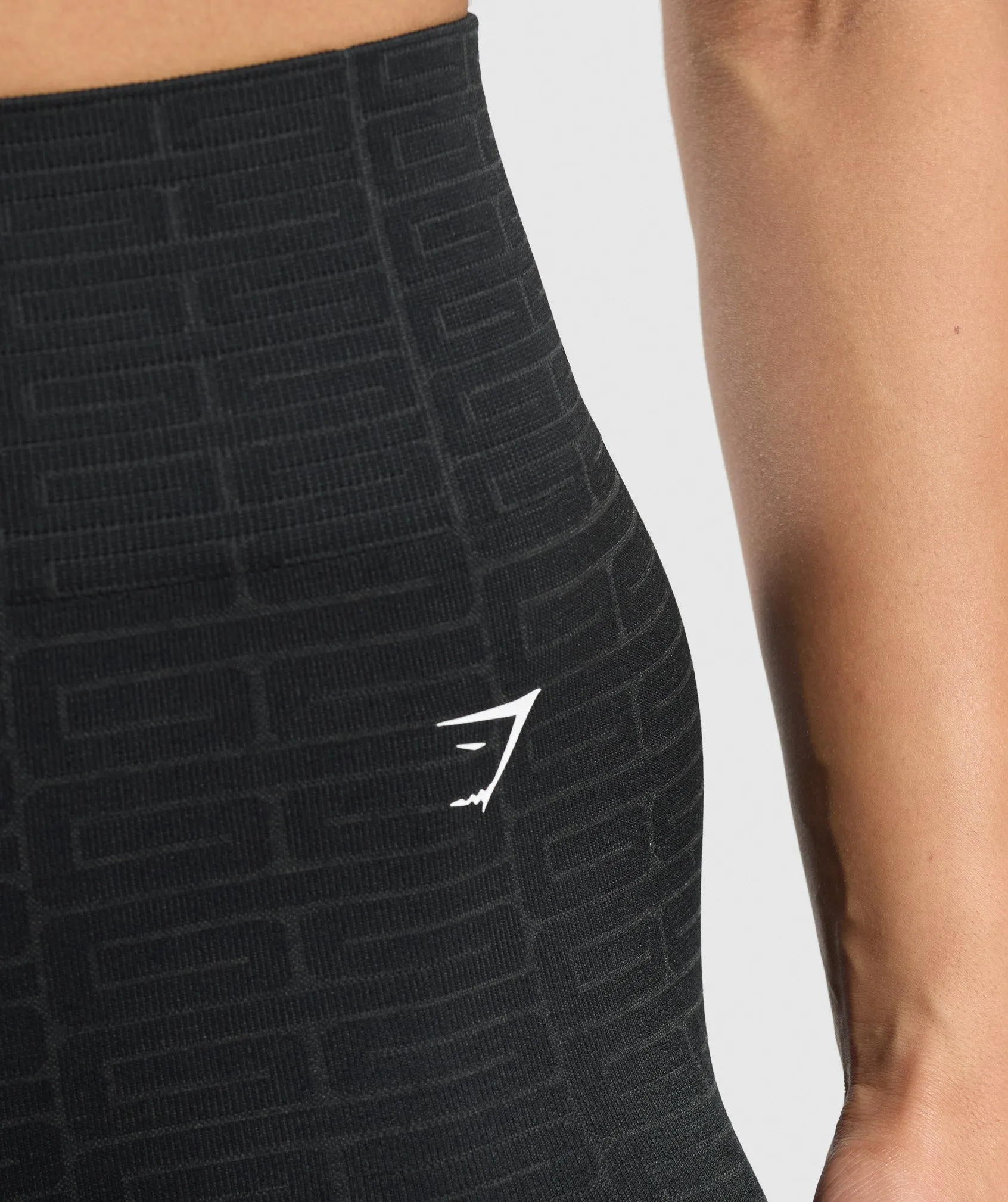 Gymshark Adapt Monogram Seamless Leggings - Black/Pitch Grey sold by Gymshark product image thumbnail 5