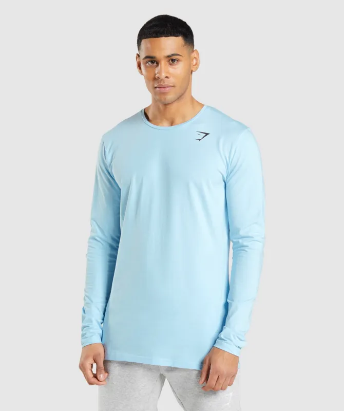 Gymshark Essential Long Sleeve T-Shirt - Linen Blue sold by Gymshark