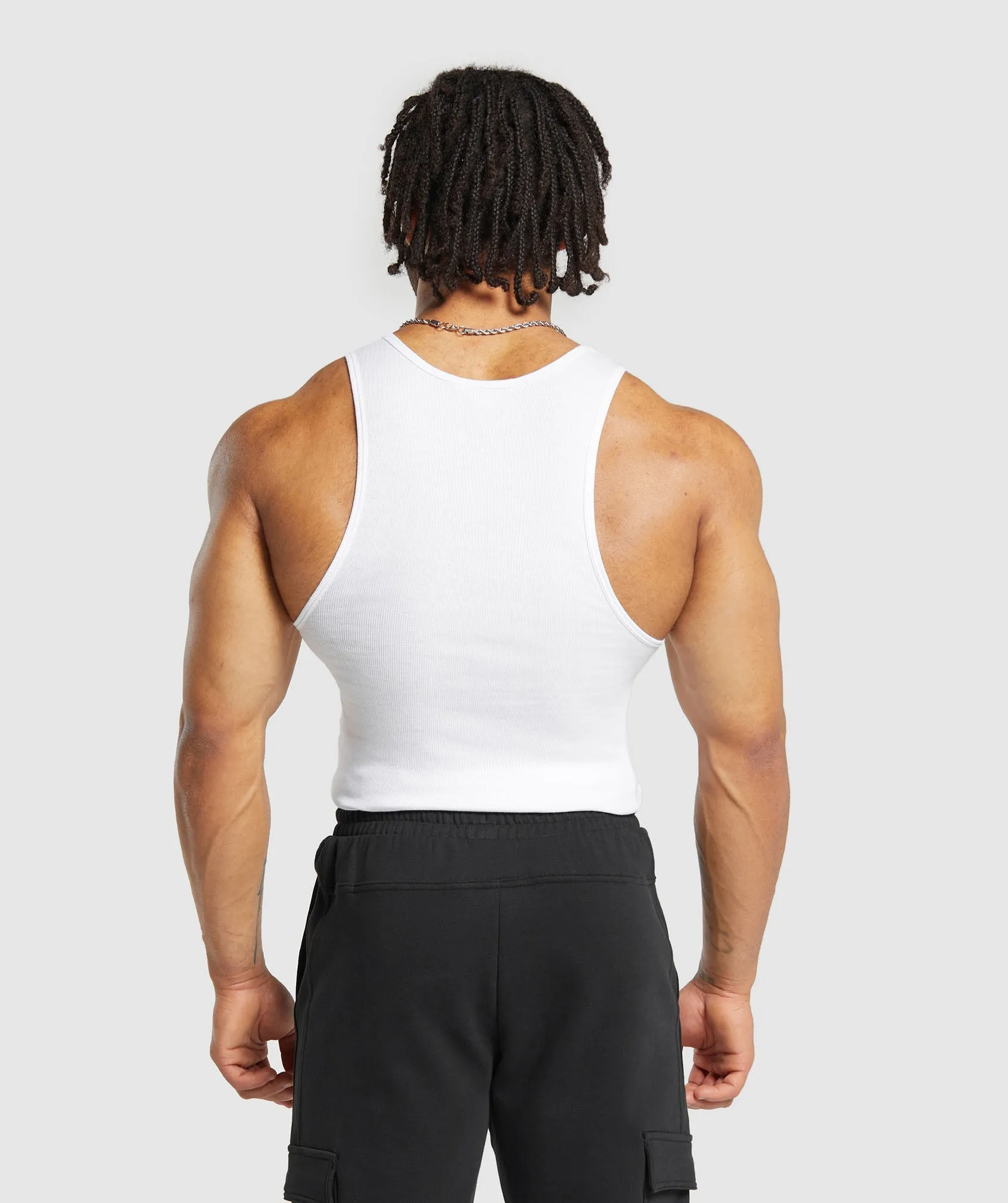 Gymshark Ribbed Tank 3 Pack - White sold by Gymshark product image thumbnail 3