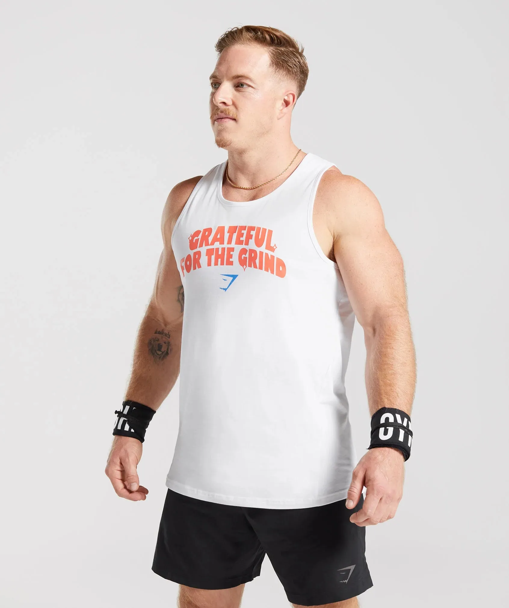 Gymshark Noah Ohlsen Sun Tank - White sold by Gymshark product image thumbnail 3