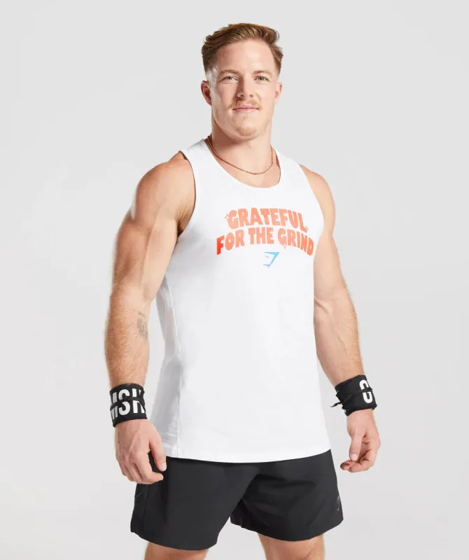 Gymshark Noah Ohlsen Sun Tank - White sold by Gymshark