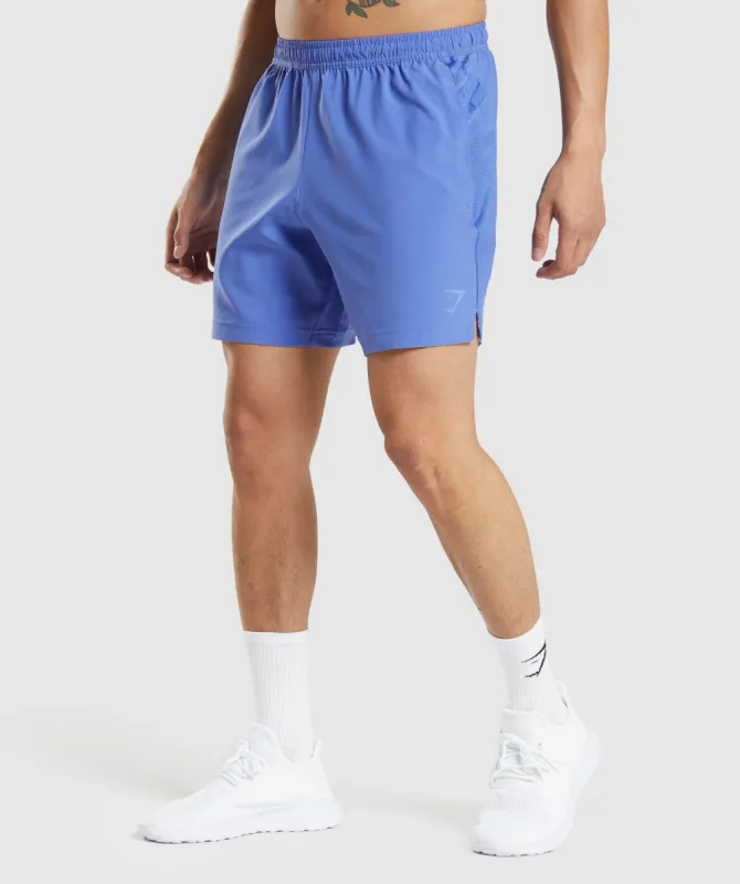 Gymshark Sport Stripe 7" Shorts - Court Blue sold by Gymshark
