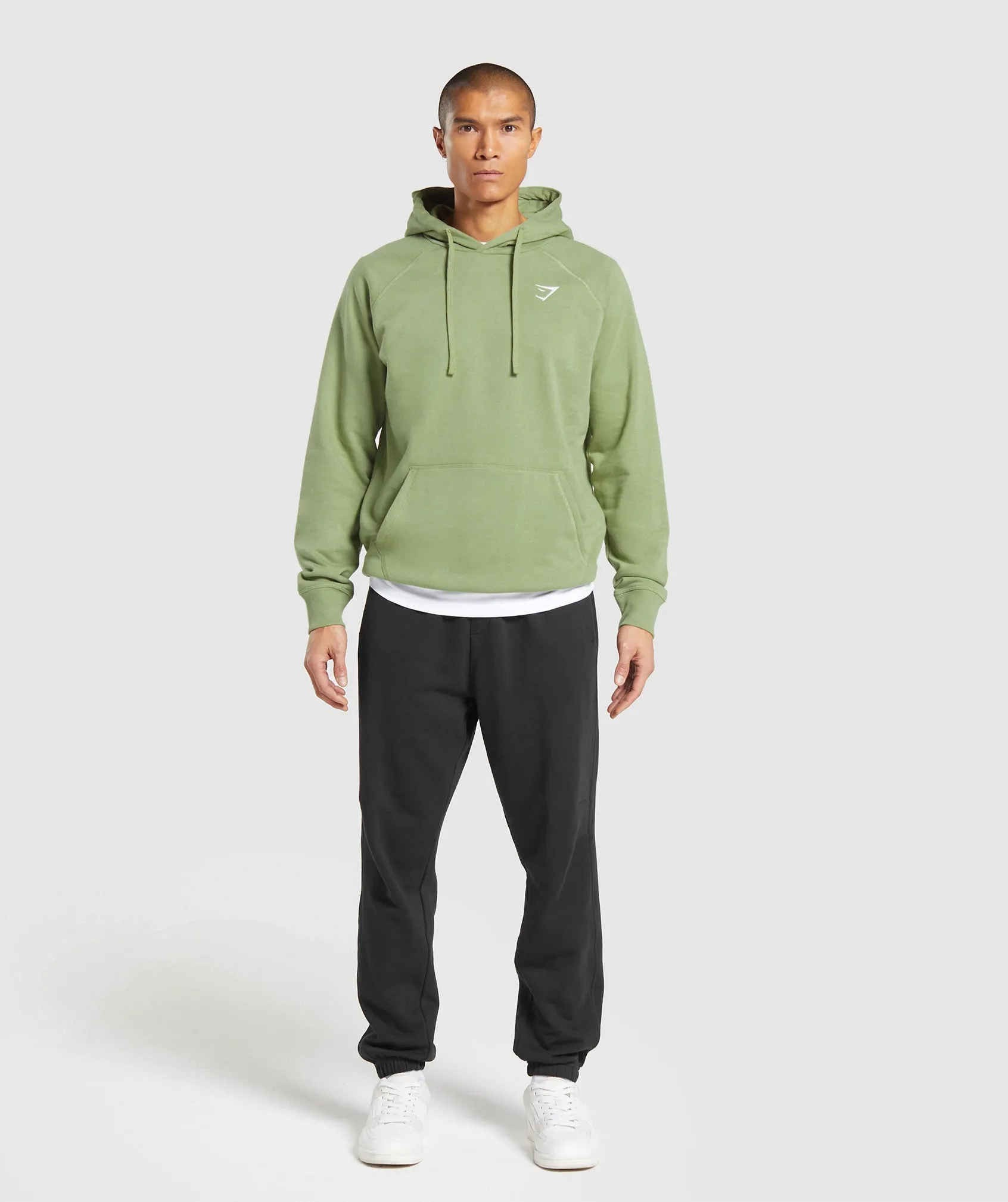Gymshark Crest Hoodie - Natural Sage Green sold by Gymshark product image thumbnail 4