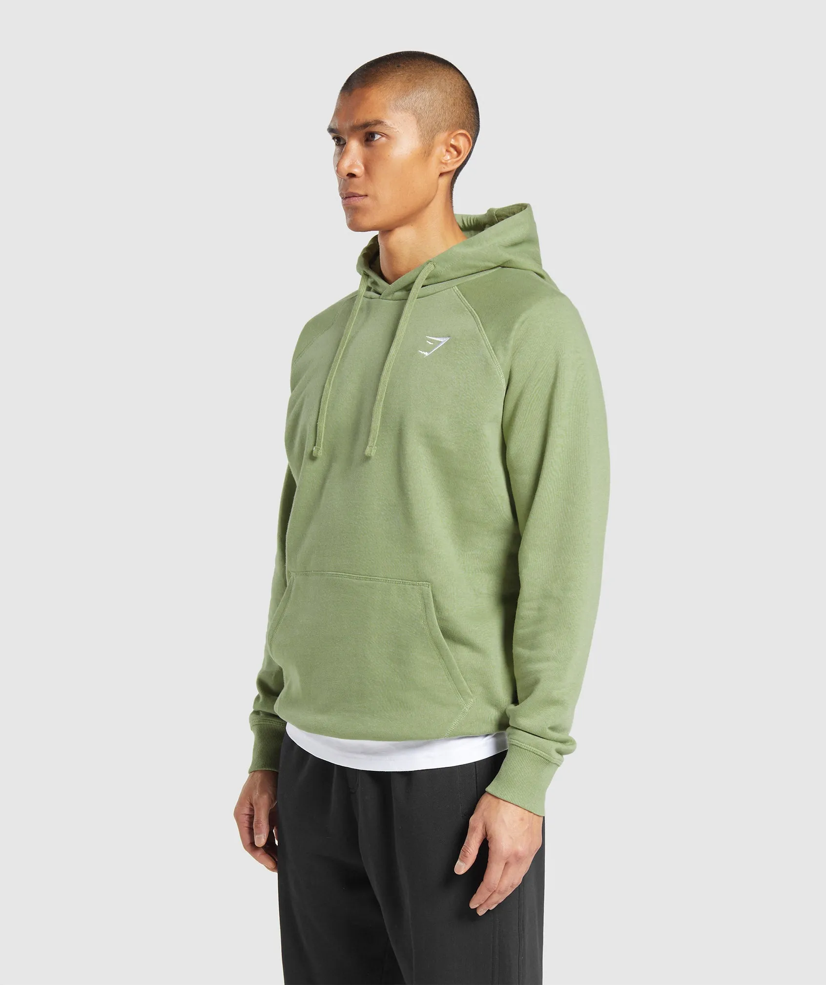 Gymshark Crest Hoodie - Natural Sage Green sold by Gymshark product image thumbnail 3