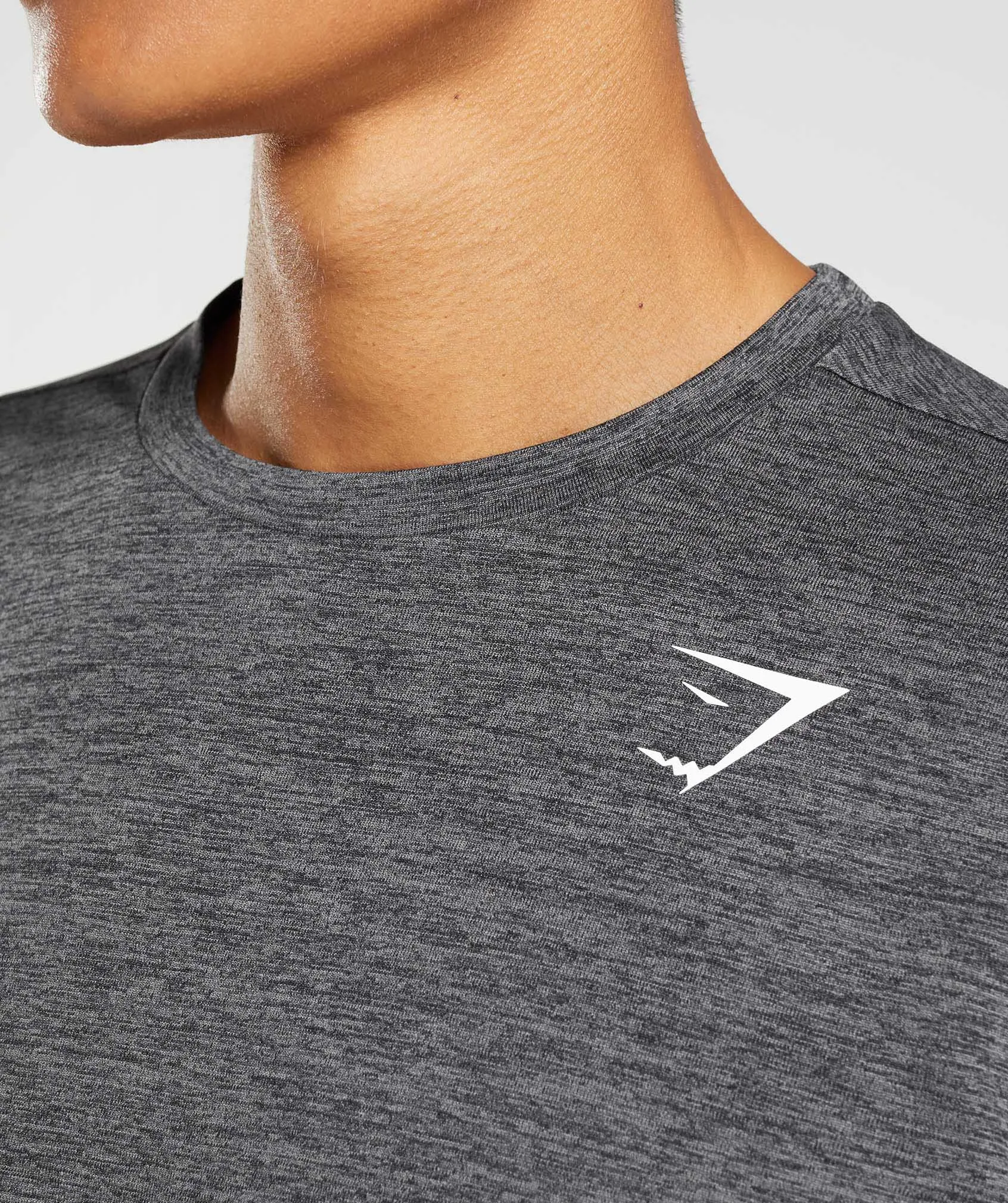 Gymshark Arrival Long Sleeve T-Shirt - Black/Silhouette Grey Marl sold by Gymshark product image thumbnail 3