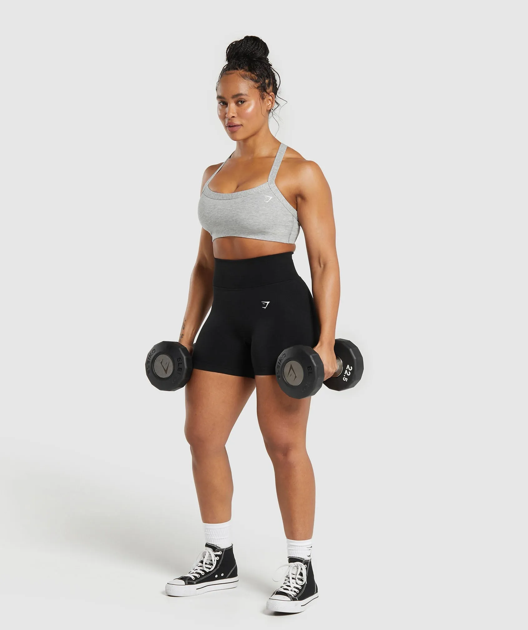 Gymshark Cotton Lifting Sports Bra - Light Grey Core Marl sold by Gymshark product image thumbnail 5