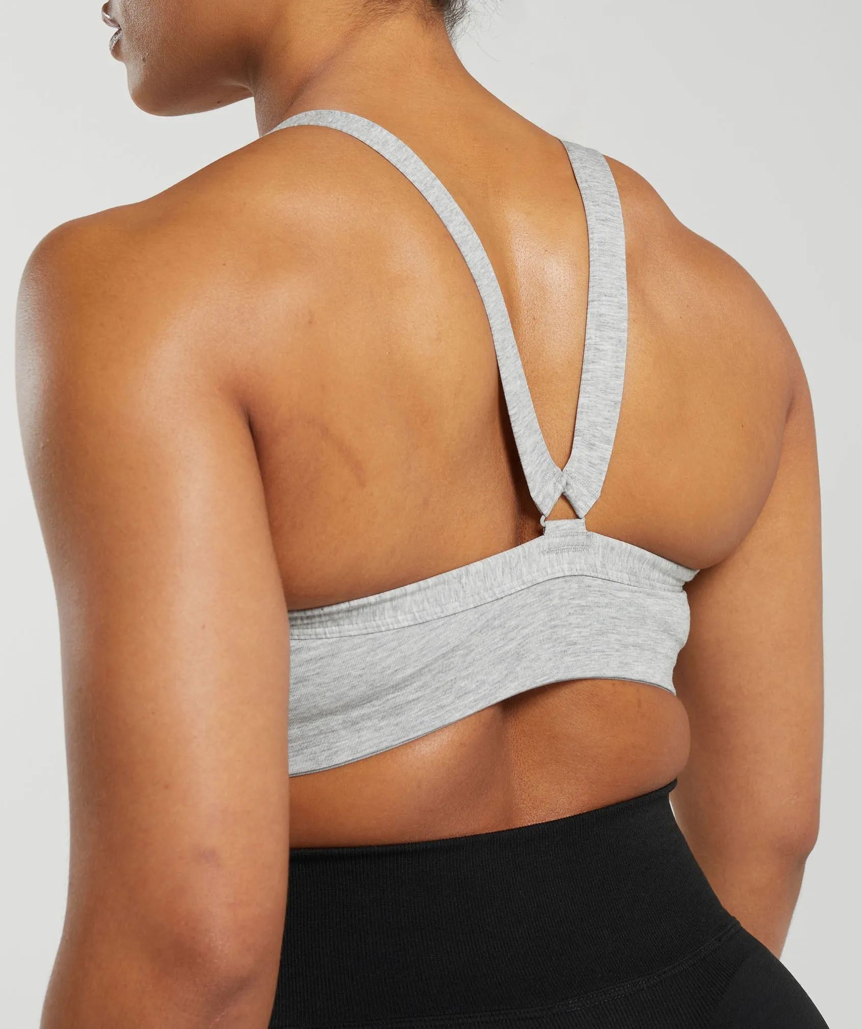 Gymshark Cotton Lifting Sports Bra - Light Grey Core Marl sold by Gymshark product image thumbnail 4