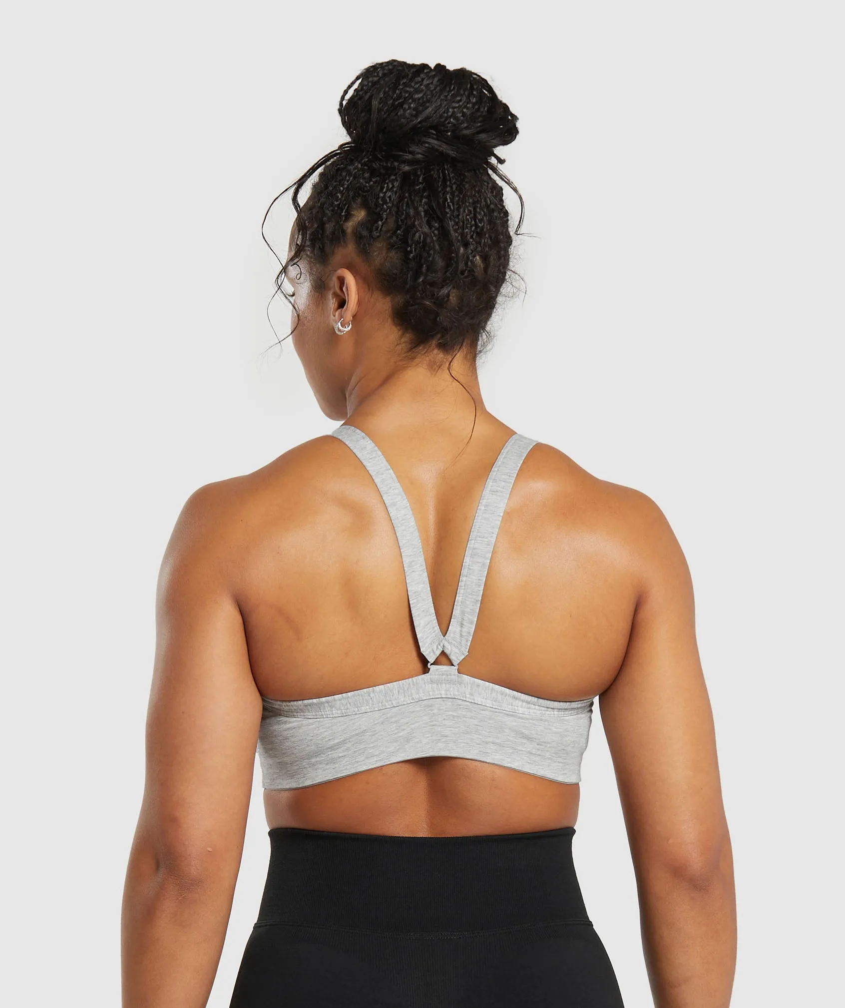Gymshark Cotton Lifting Sports Bra - Light Grey Core Marl sold by Gymshark product image thumbnail 2