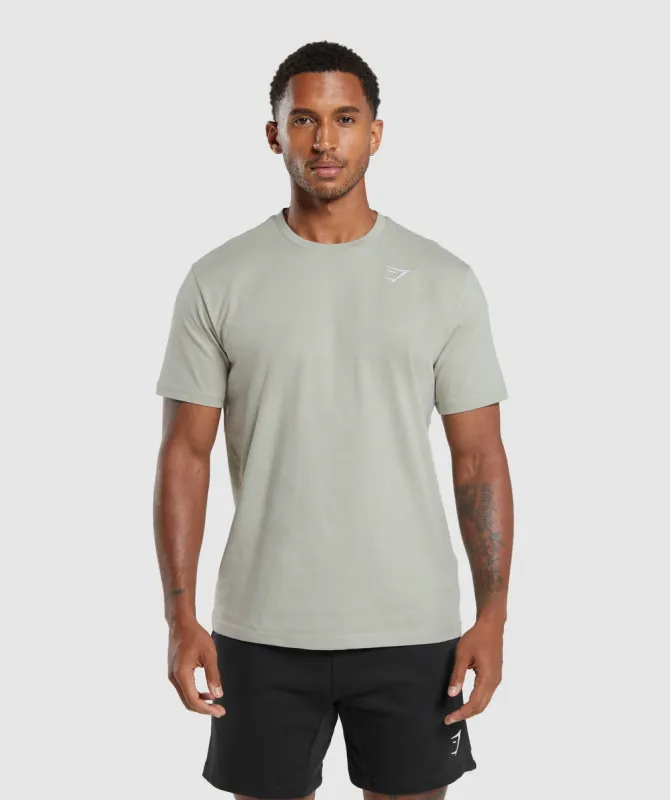 Gymshark Crest T-Shirt - Stone Grey sold by Gymshark