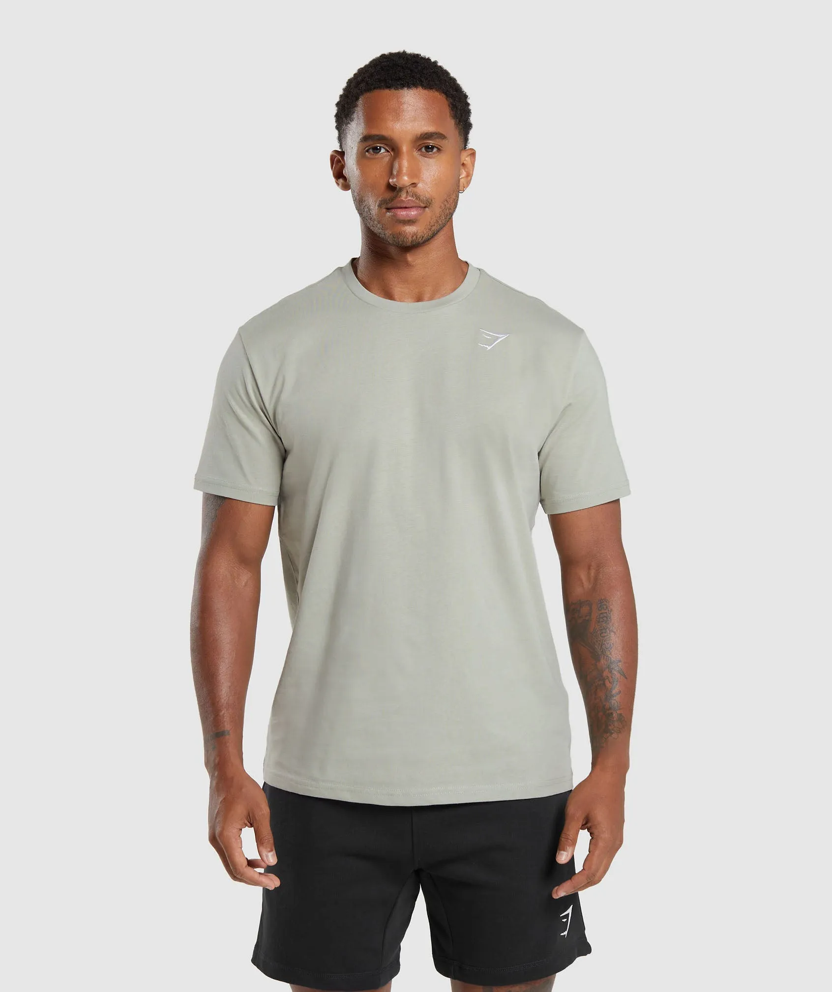 Gymshark Crest T-Shirt - Stone Grey sold by Gymshark