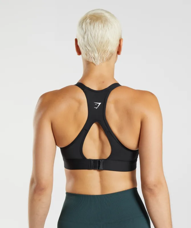 Gymshark Cut Out Back High Support Sports Bra, B/C-E/F - Black sold by Gymshark