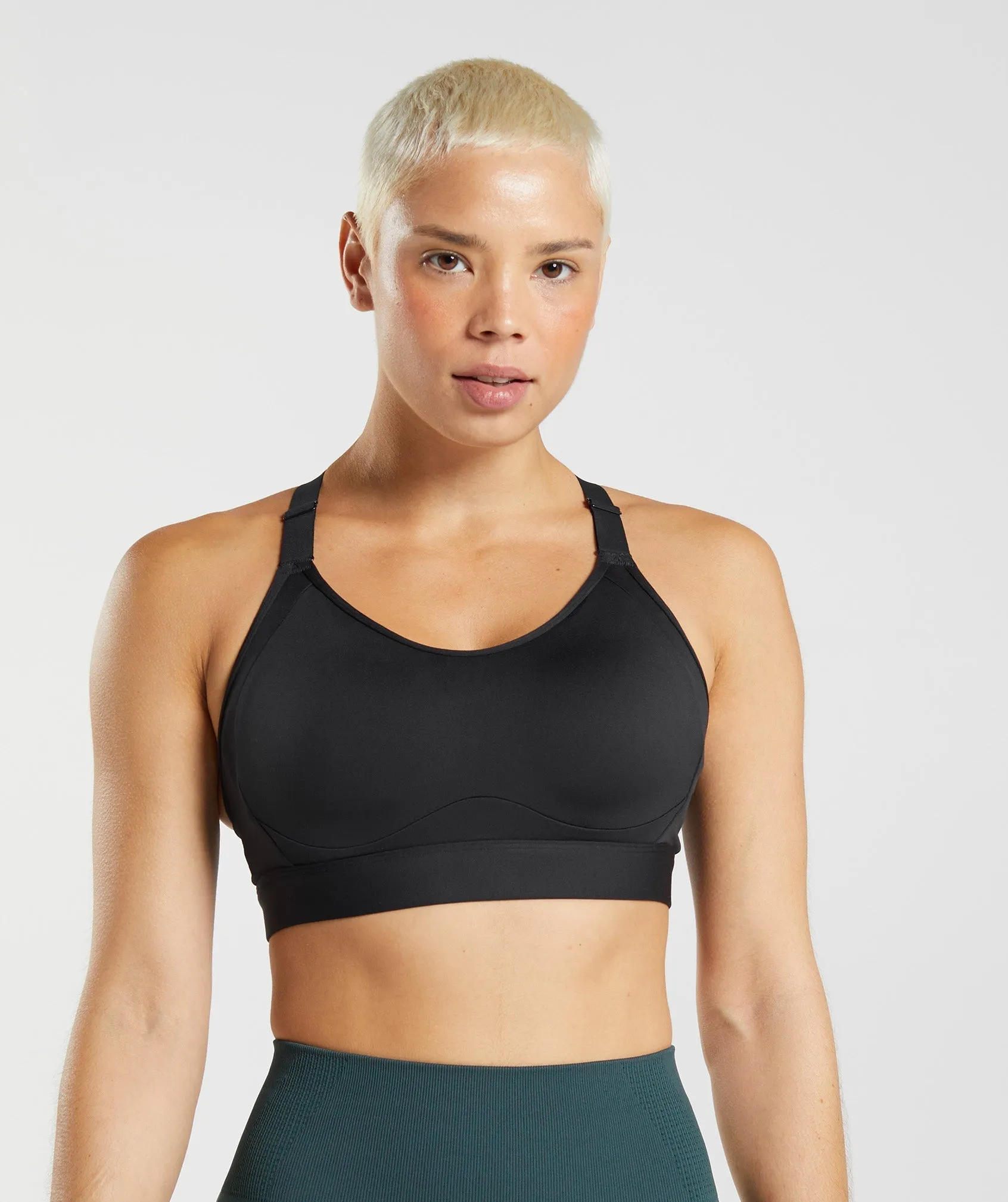Gymshark Cut Out Back High Support Sports Bra, B/C-E/F - Black sold by Gymshark product image thumbnail 2