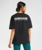 Gymshark Fraction Oversized T-Shirt - Black/White sold by Gymshark