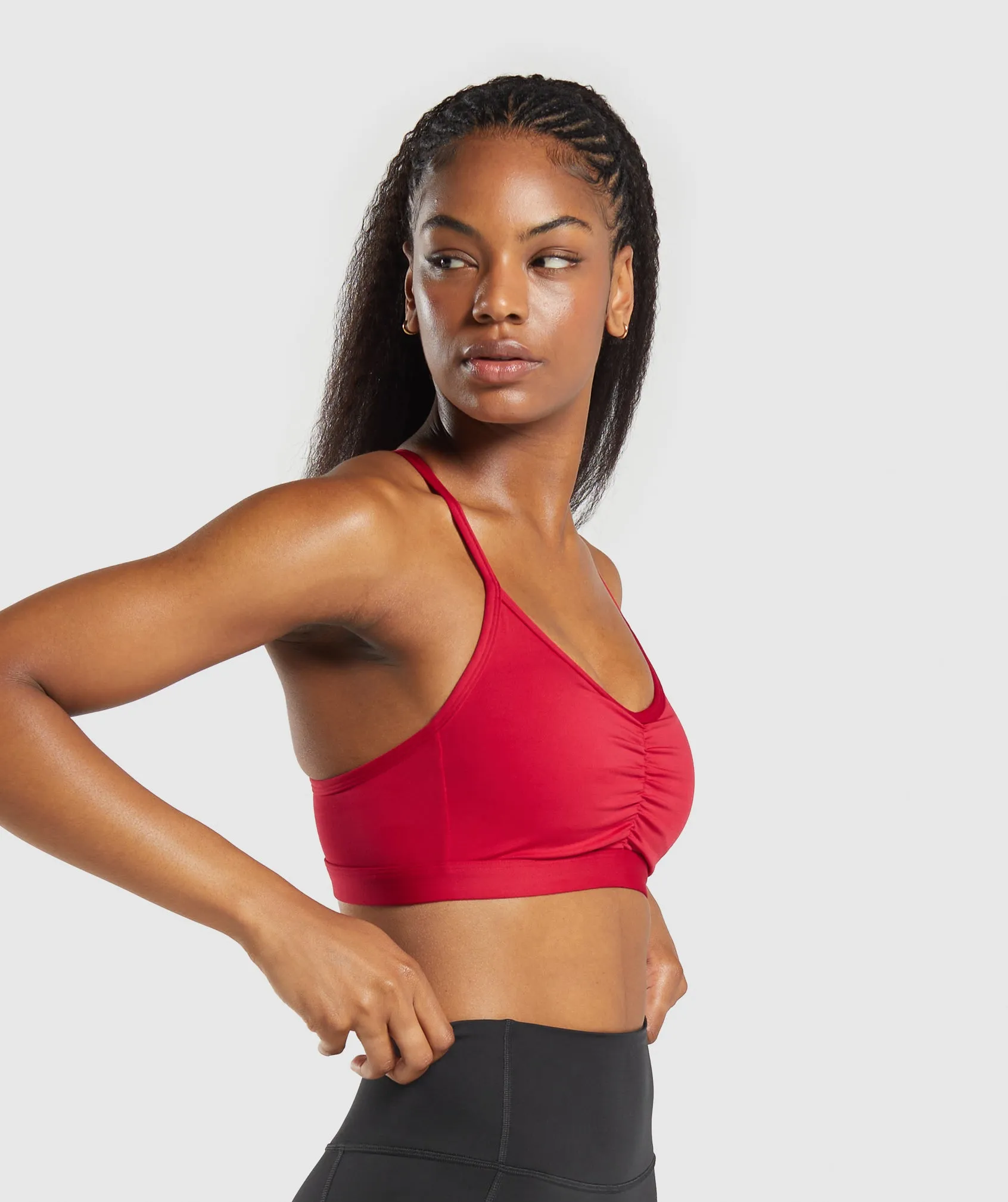 Gymshark Ruched Sports Bra - Conditioning Red sold by Gymshark product image thumbnail 3