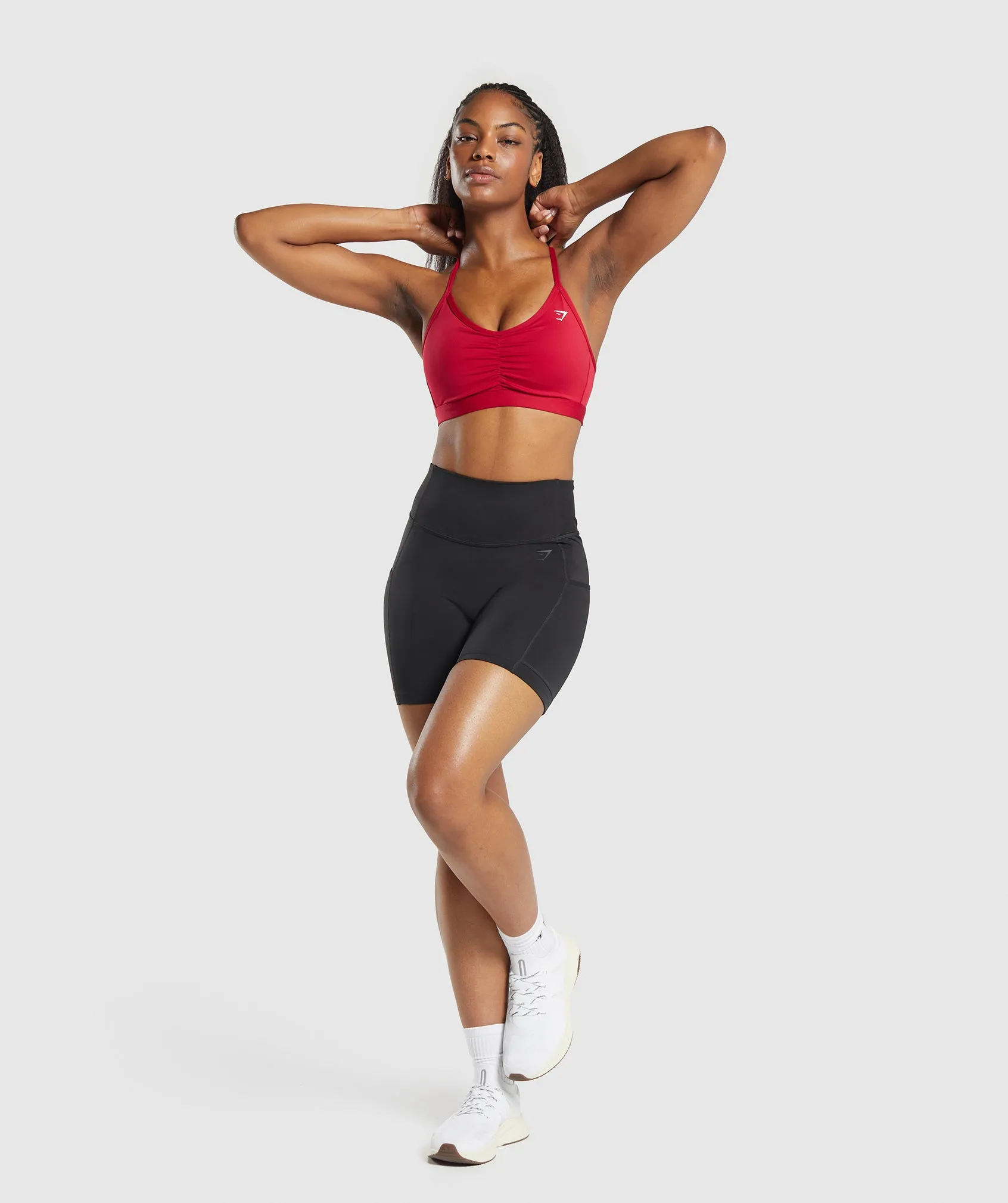Gymshark Ruched Sports Bra - Conditioning Red sold by Gymshark product image thumbnail 4