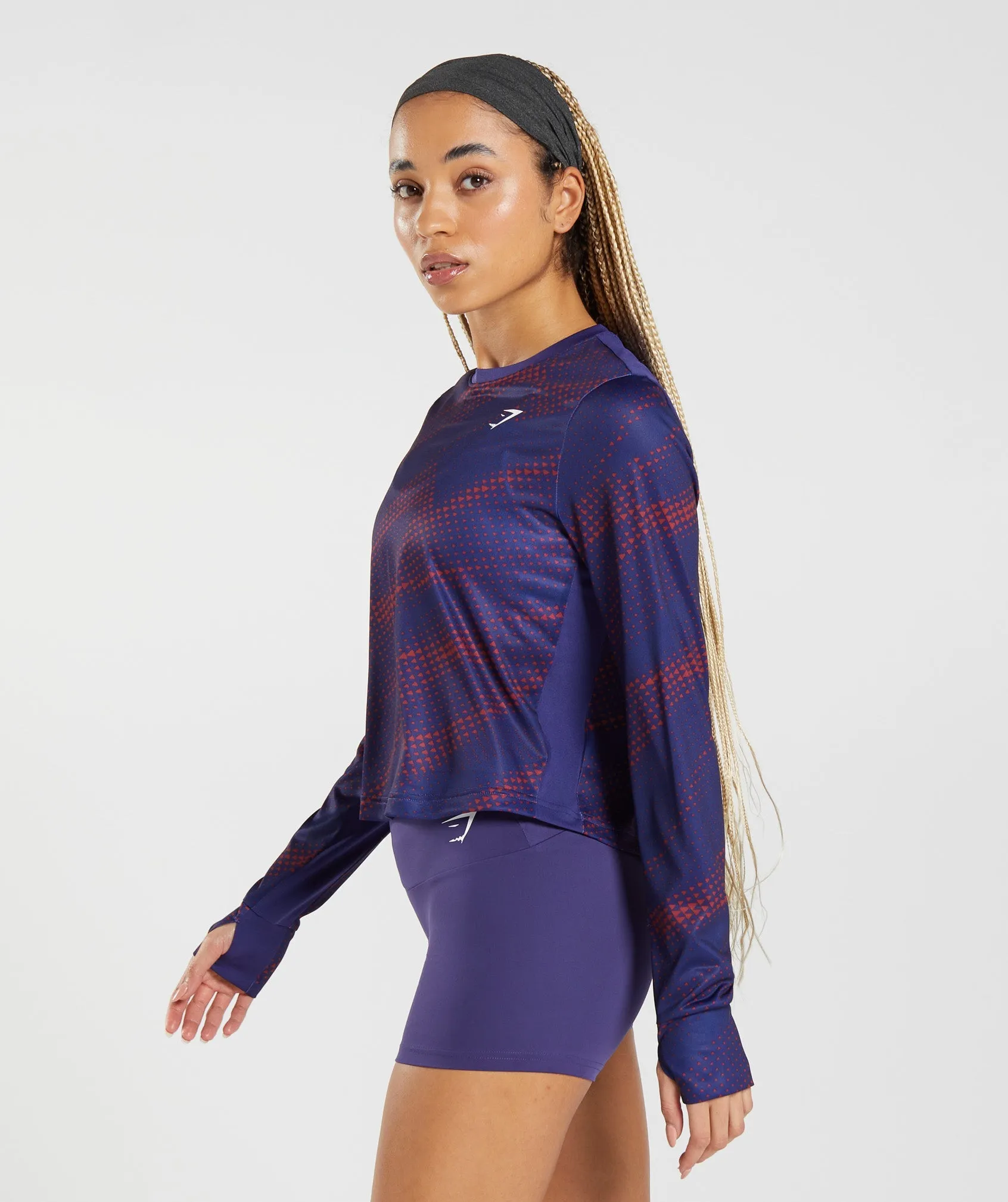 Gymshark Sport Printed Long Sleeve T-Shirt - Neptune Purple sold by Gymshark product image thumbnail 3