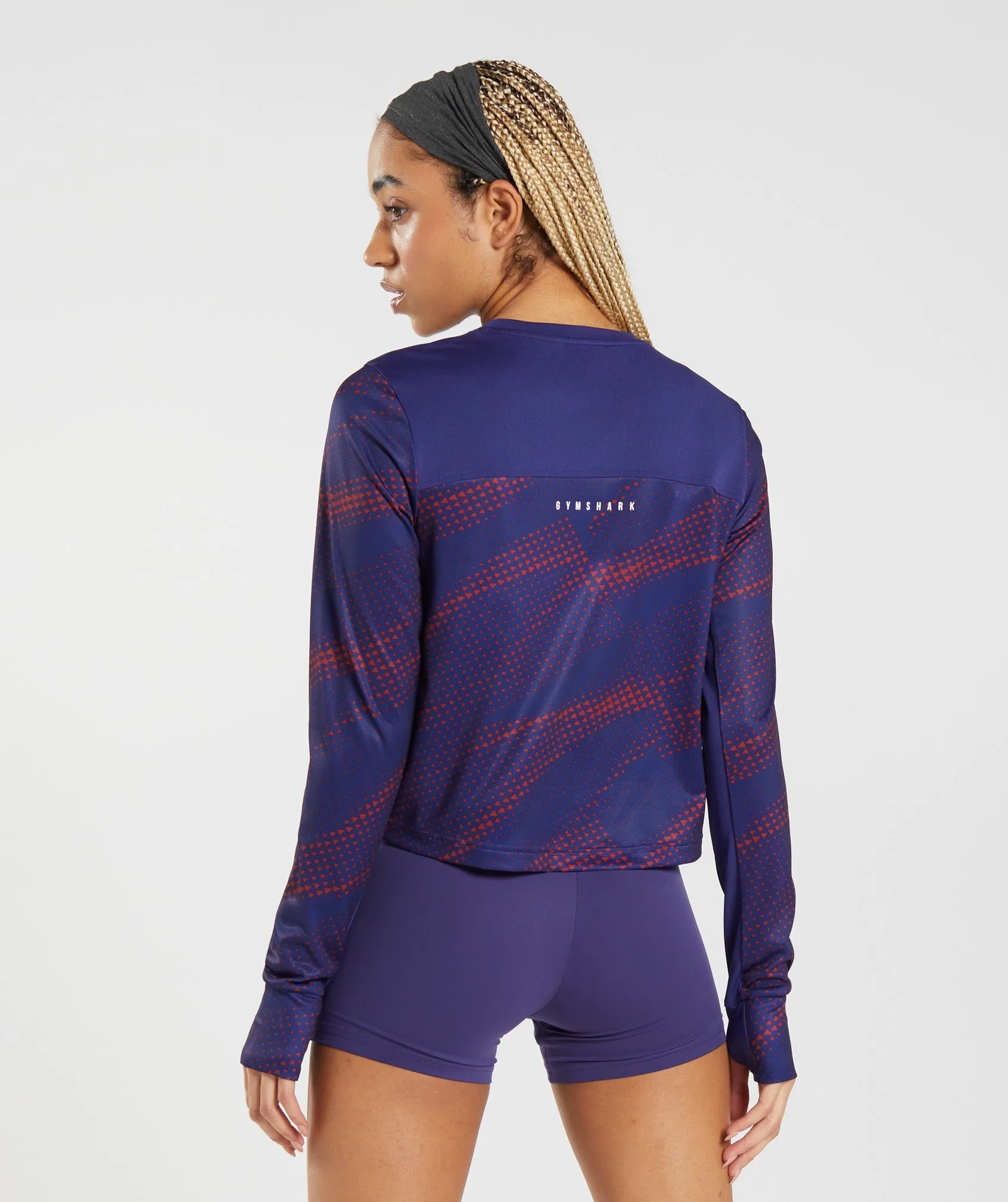 Gymshark Sport Printed Long Sleeve T-Shirt - Neptune Purple sold by Gymshark product image thumbnail 2