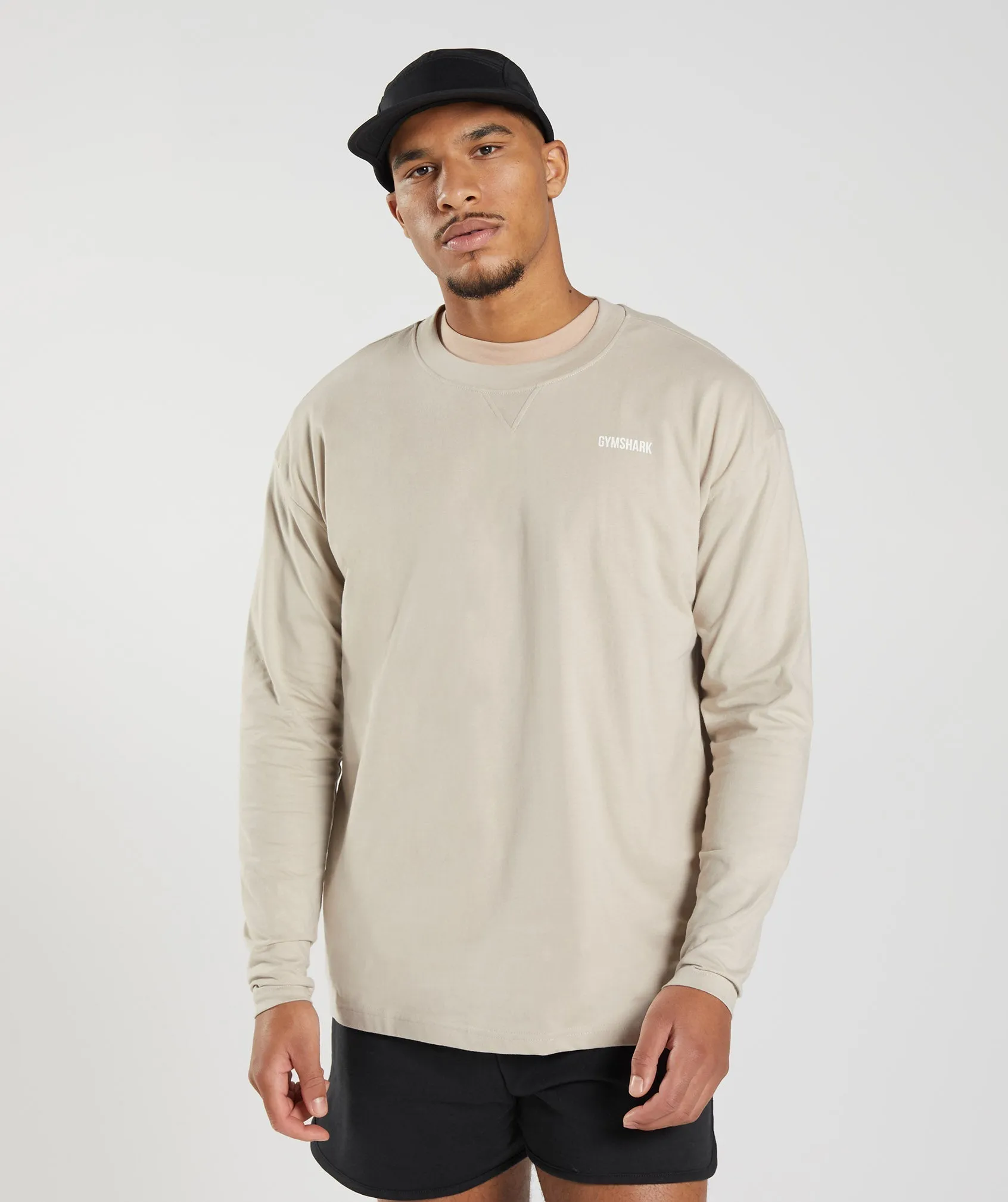 Gymshark Rest Day Sweats Long Sleeve T-Shirt - Pebble Grey sold by Gymshark product image thumbnail 2