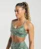 GS Power Sports Bra - Sage Green Print sold by Gymshark