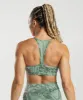 GS Power Sports Bra - Sage Green Print sold by Gymshark