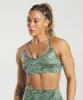 GS Power Sports Bra - Sage Green Print sold by Gymshark