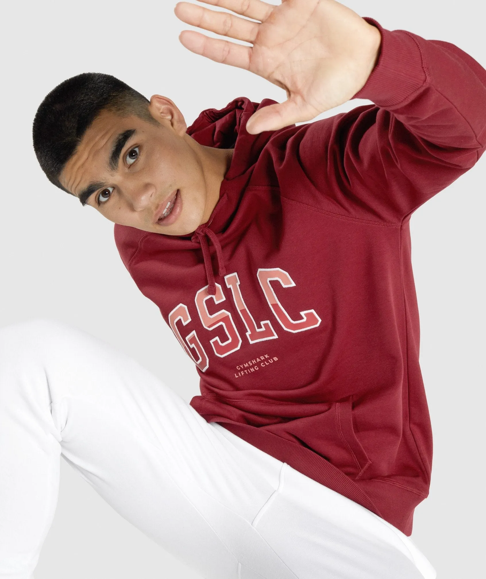 Gymshark GSLC Collegiate Hoodie - Burgundy sold by Gymshark product image thumbnail 3