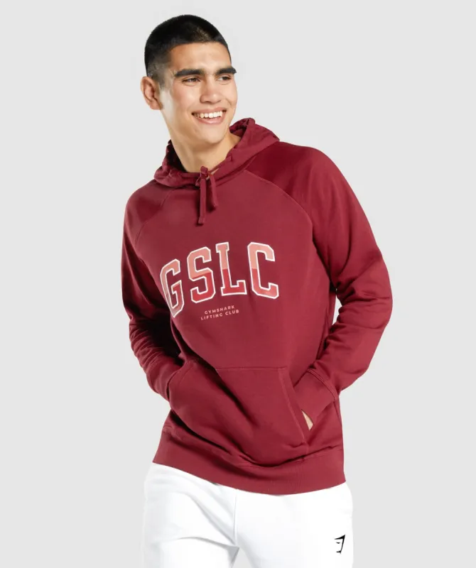 Gymshark GSLC Collegiate Hoodie - Burgundy sold by Gymshark