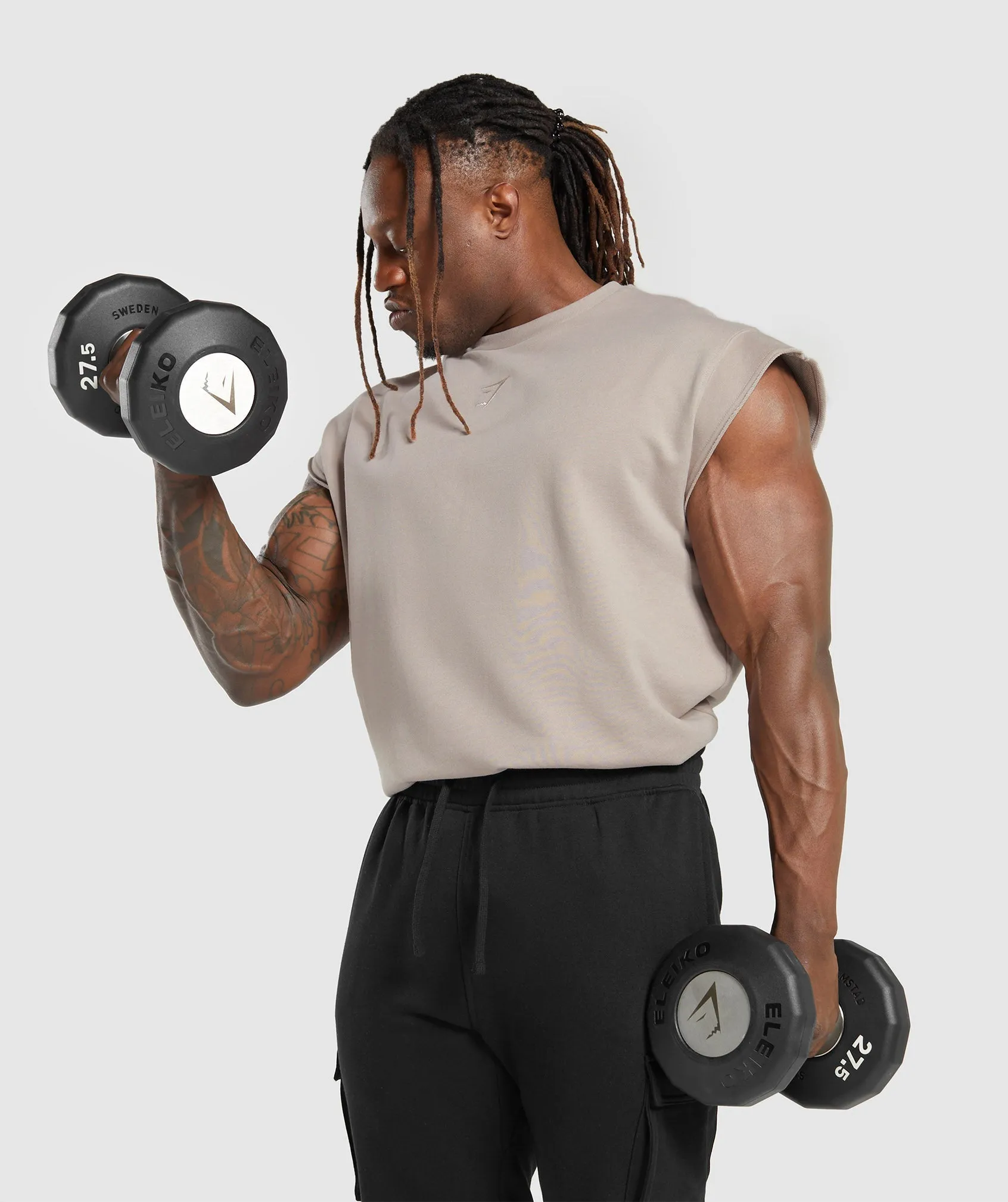 Gymshark Super Natural Cut Off T-Shirt - Stone Pink sold by Gymshark product image thumbnail 5