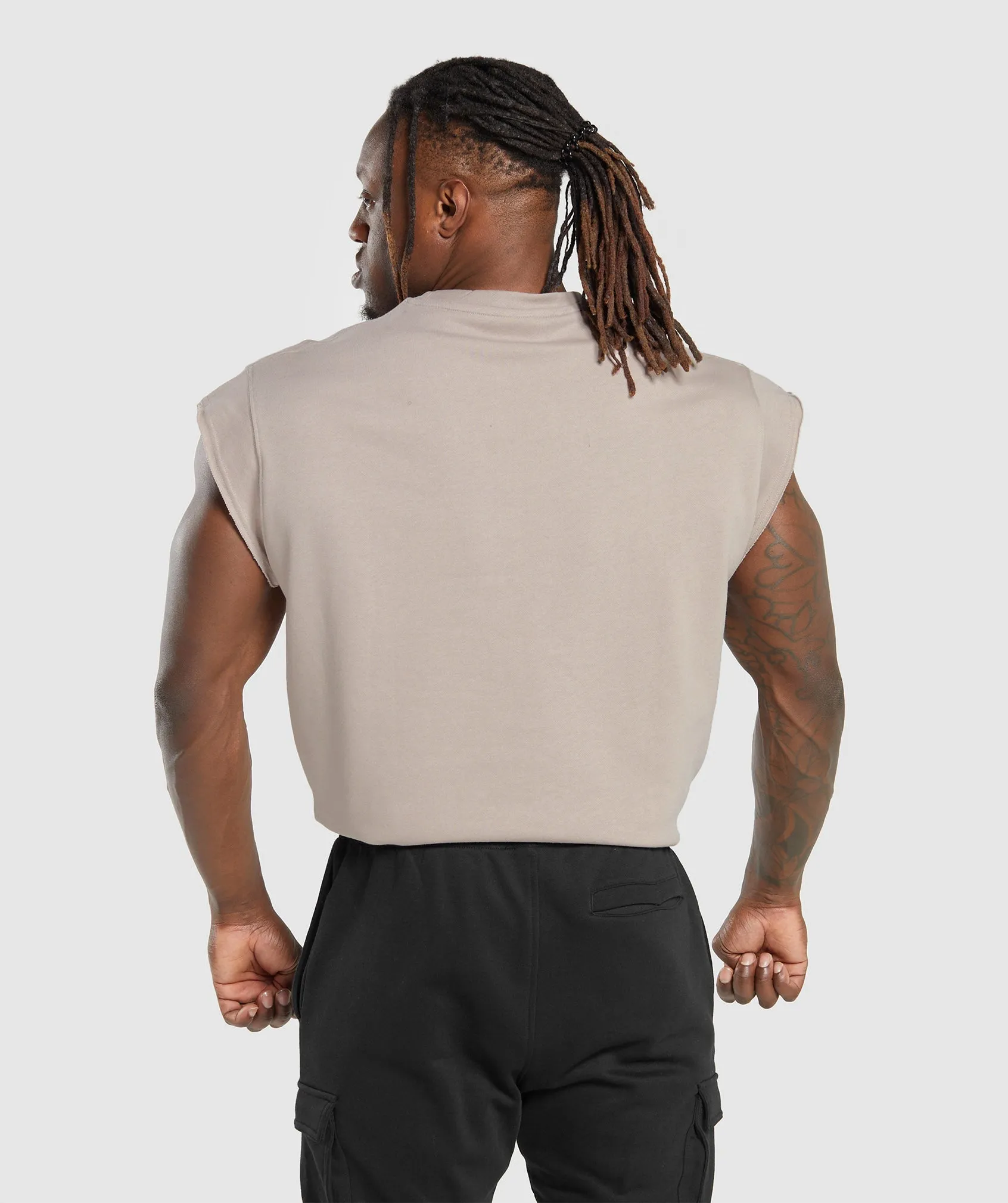 Gymshark Super Natural Cut Off T-Shirt - Stone Pink sold by Gymshark product image thumbnail 2