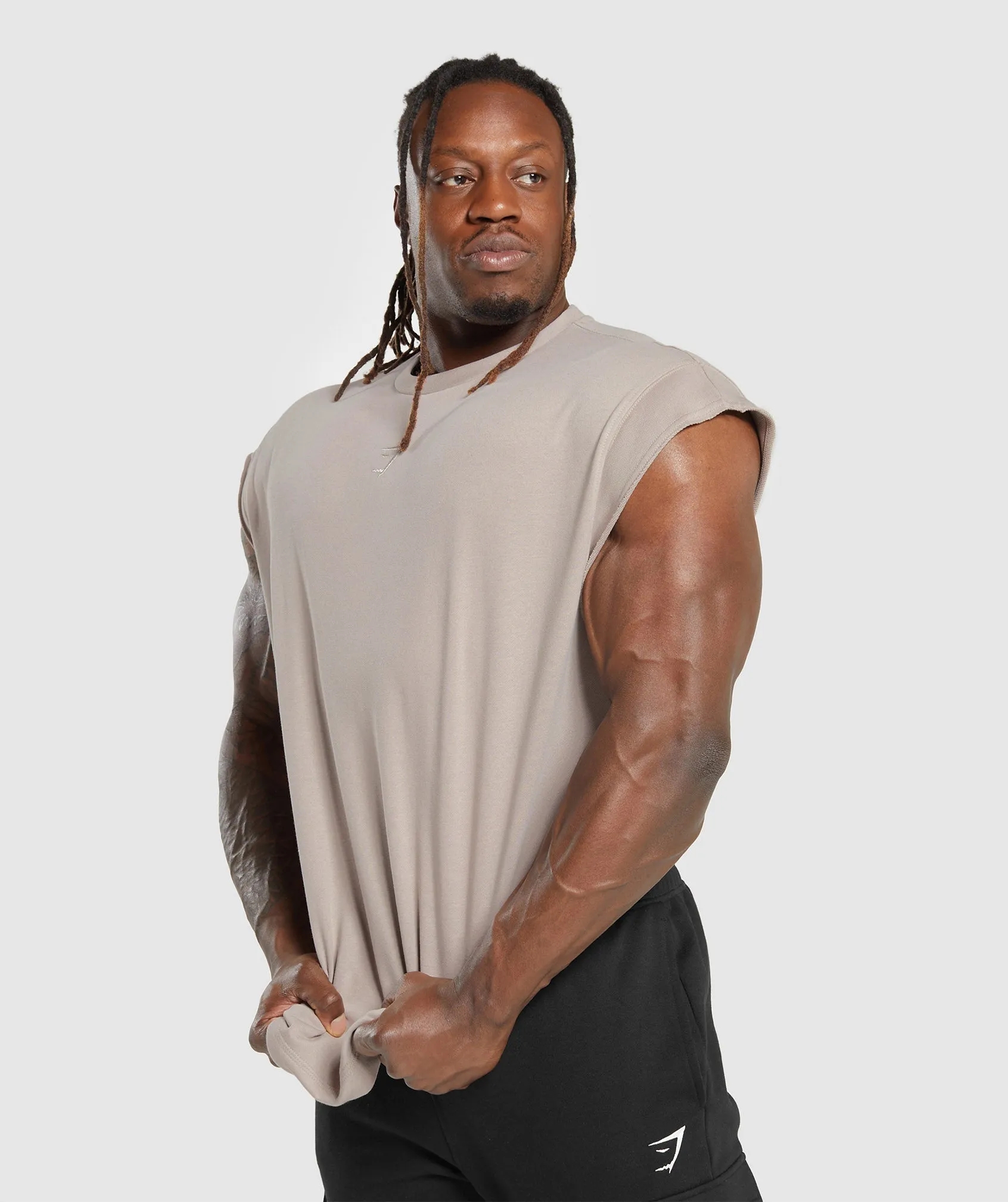 Gymshark Super Natural Cut Off T-Shirt - Stone Pink sold by Gymshark product image thumbnail 3