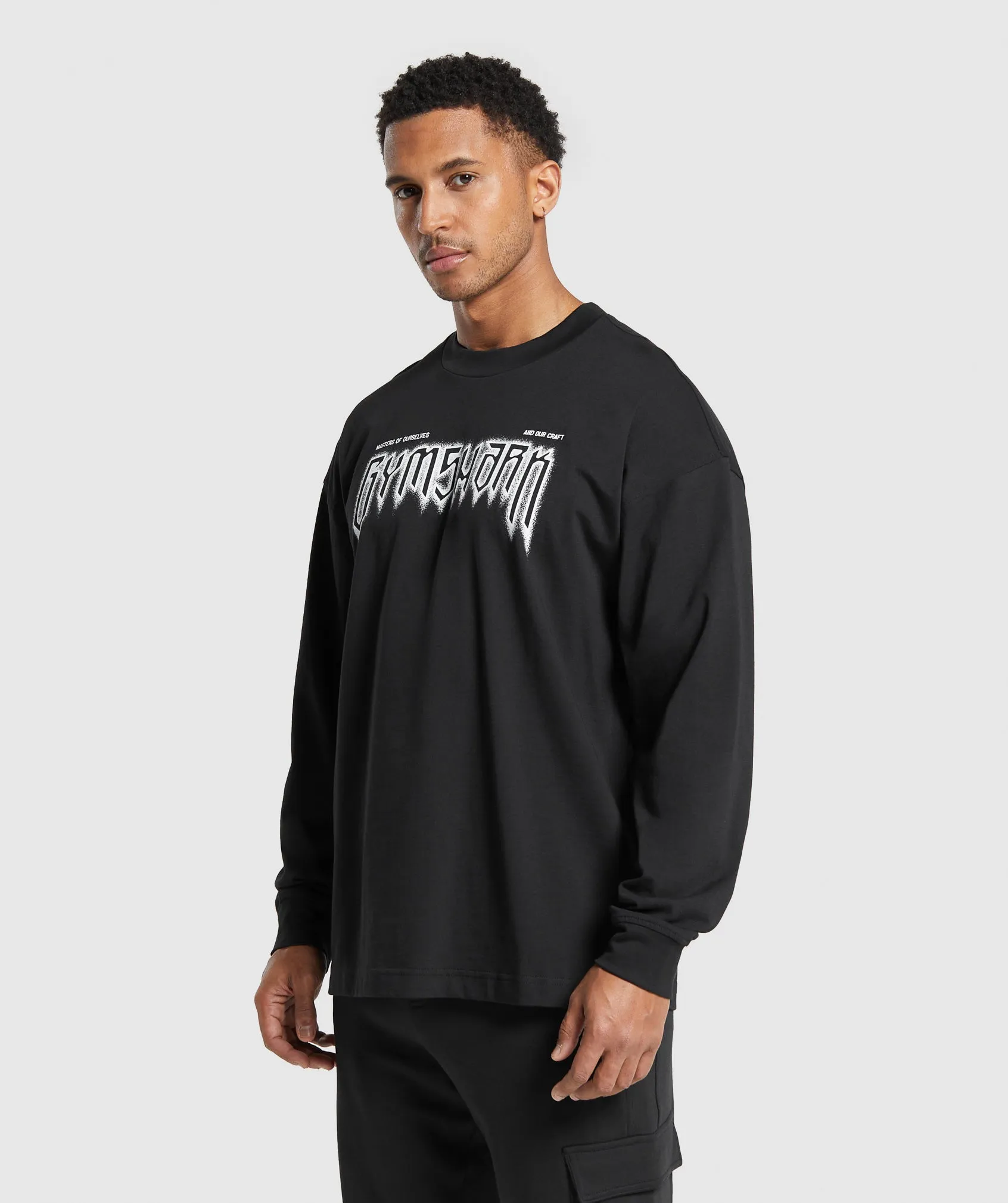 Gymshark Masters of Our Craft Long Sleeve T-Shirt - Black sold by Gymshark product image thumbnail 3