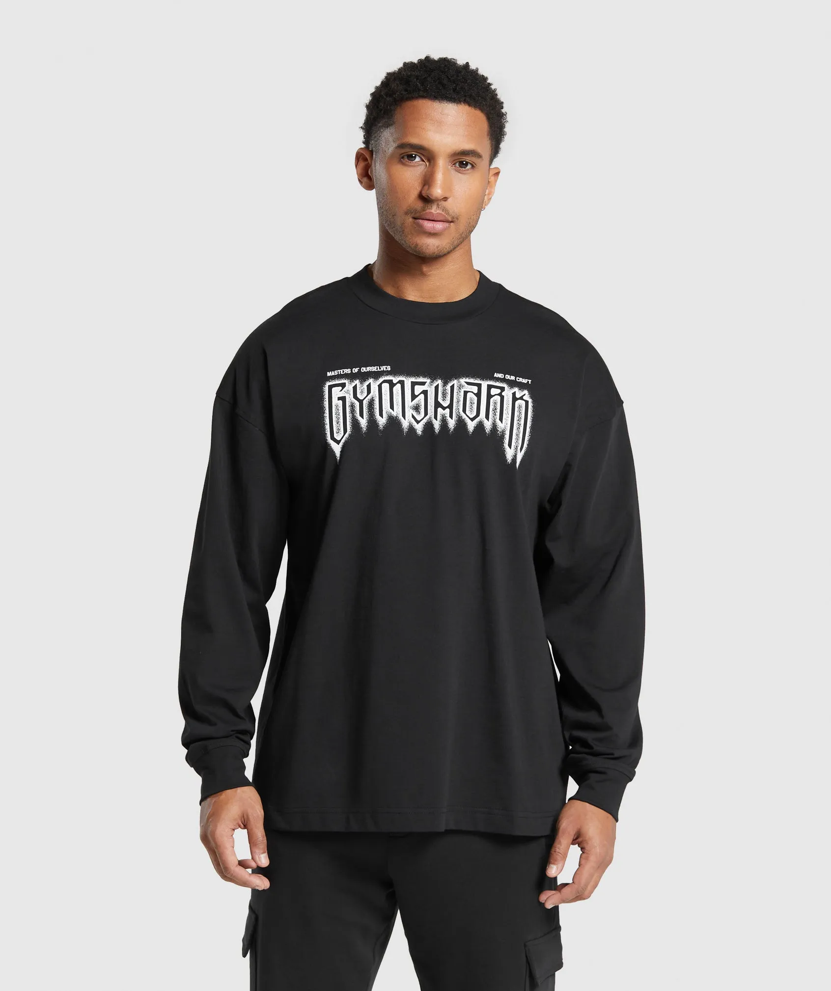 Gymshark Masters of Our Craft Long Sleeve T-Shirt - Black sold by Gymshark