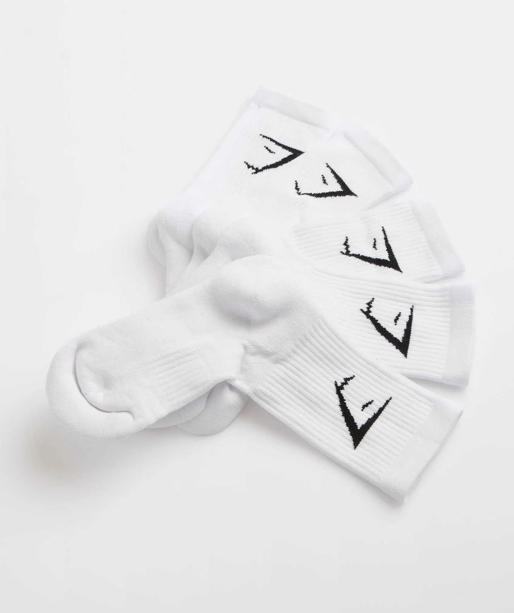 Gymshark Crew Socks 5pk - White sold by Gymshark product image thumbnail 2
