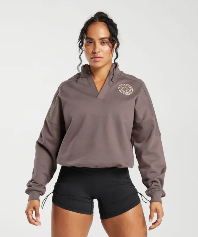 Gymshark Legacy Oversized Sweatshirt - Walnut Mauve sold by Gymshark