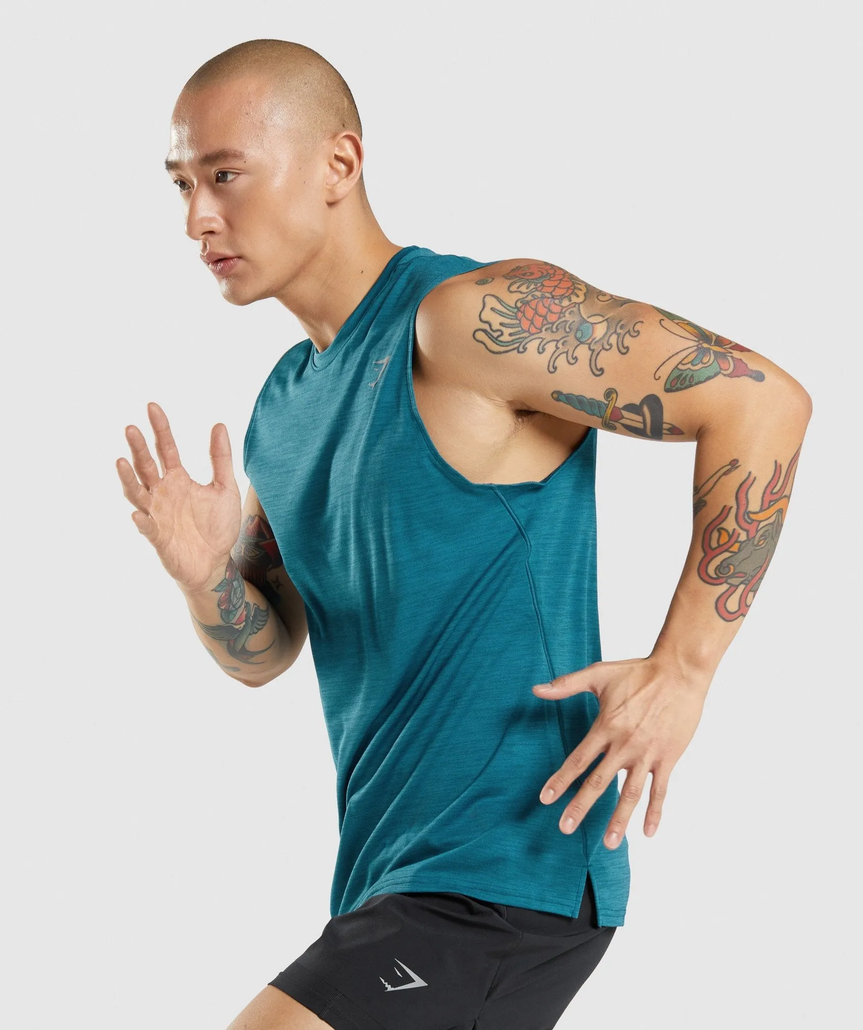 Gymshark Speed Tank - Teal/Teal Marl sold by Gymshark product image thumbnail 3