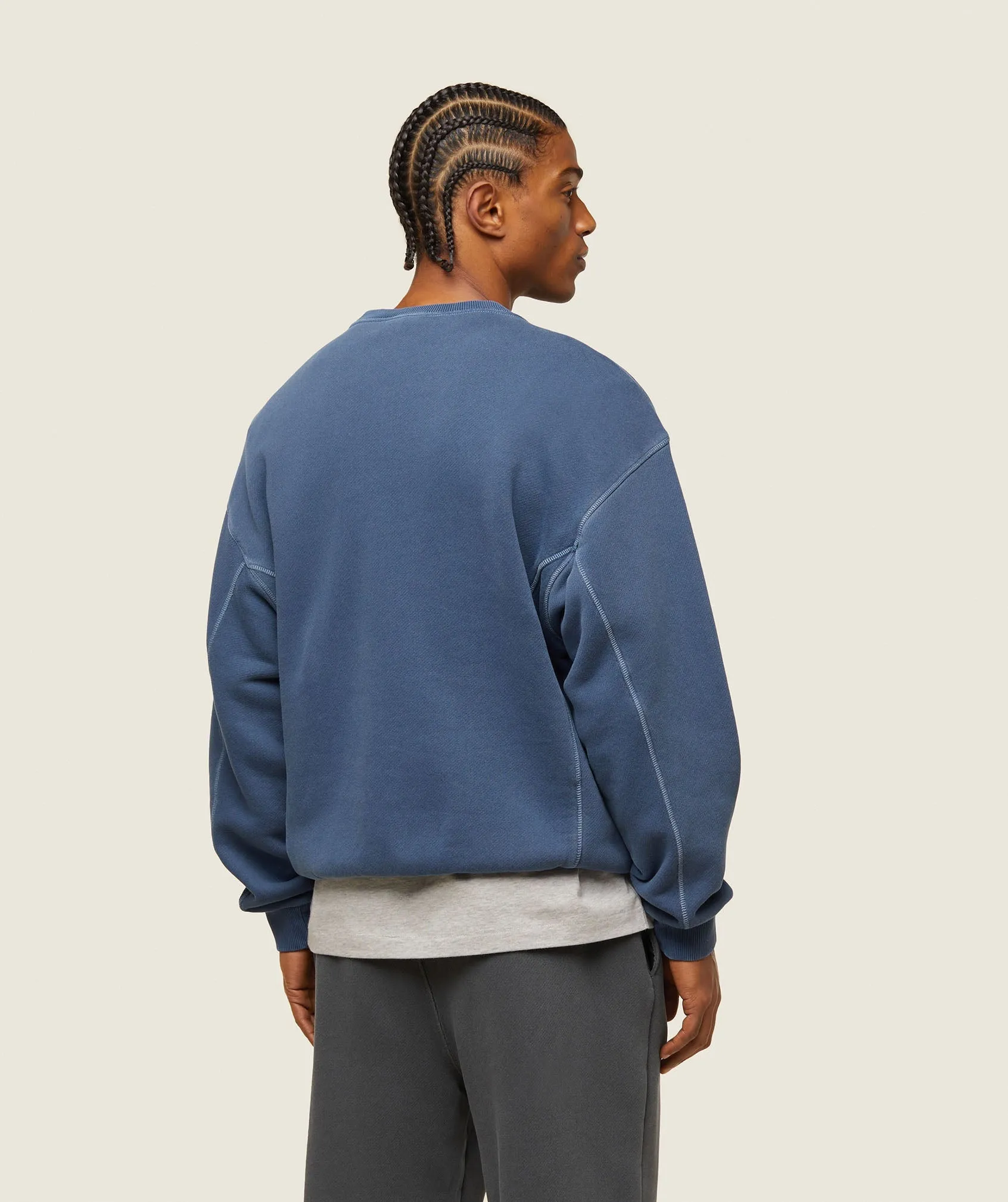 Gymshark everywear Relaxed Stitch Sweatshirt - Ash Blue sold by Gymshark product image thumbnail 3