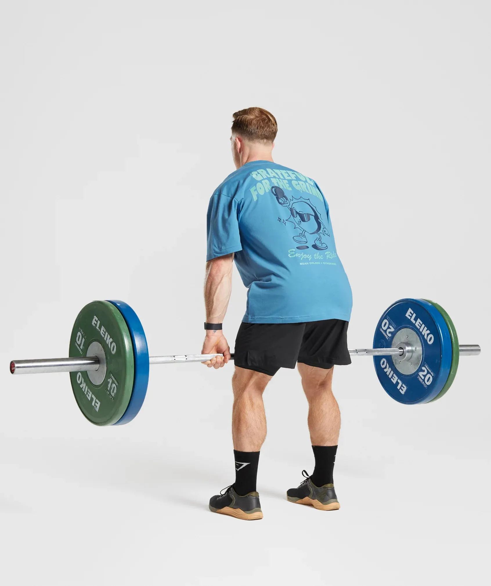 Gymshark Noah Ohlsen Oversized Sun T-Shirt - Coastal Blue sold by Gymshark product image thumbnail 4