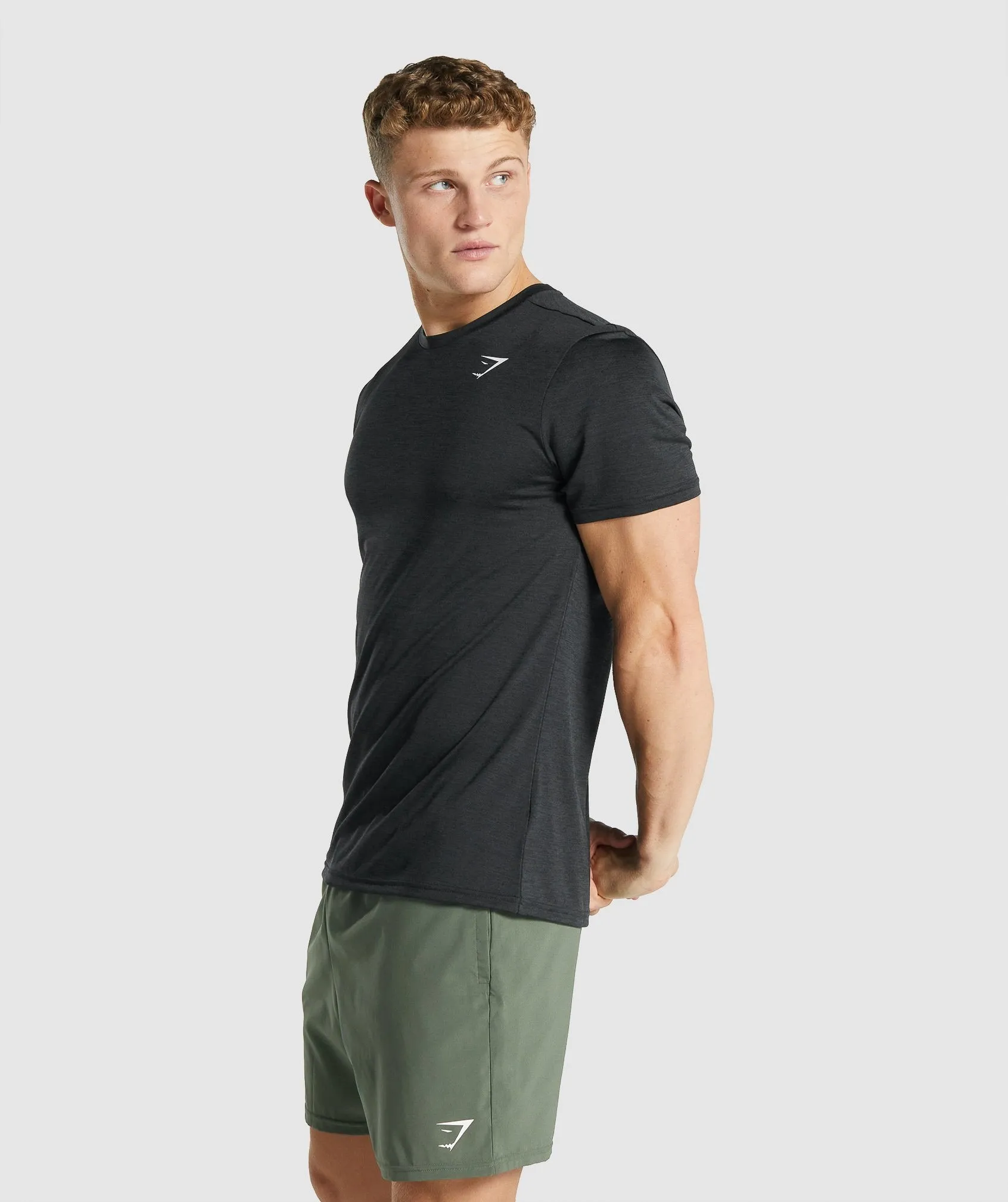 Gymshark Arrival Marl T-Shirt - Black Marl sold by Gymshark product image thumbnail 3