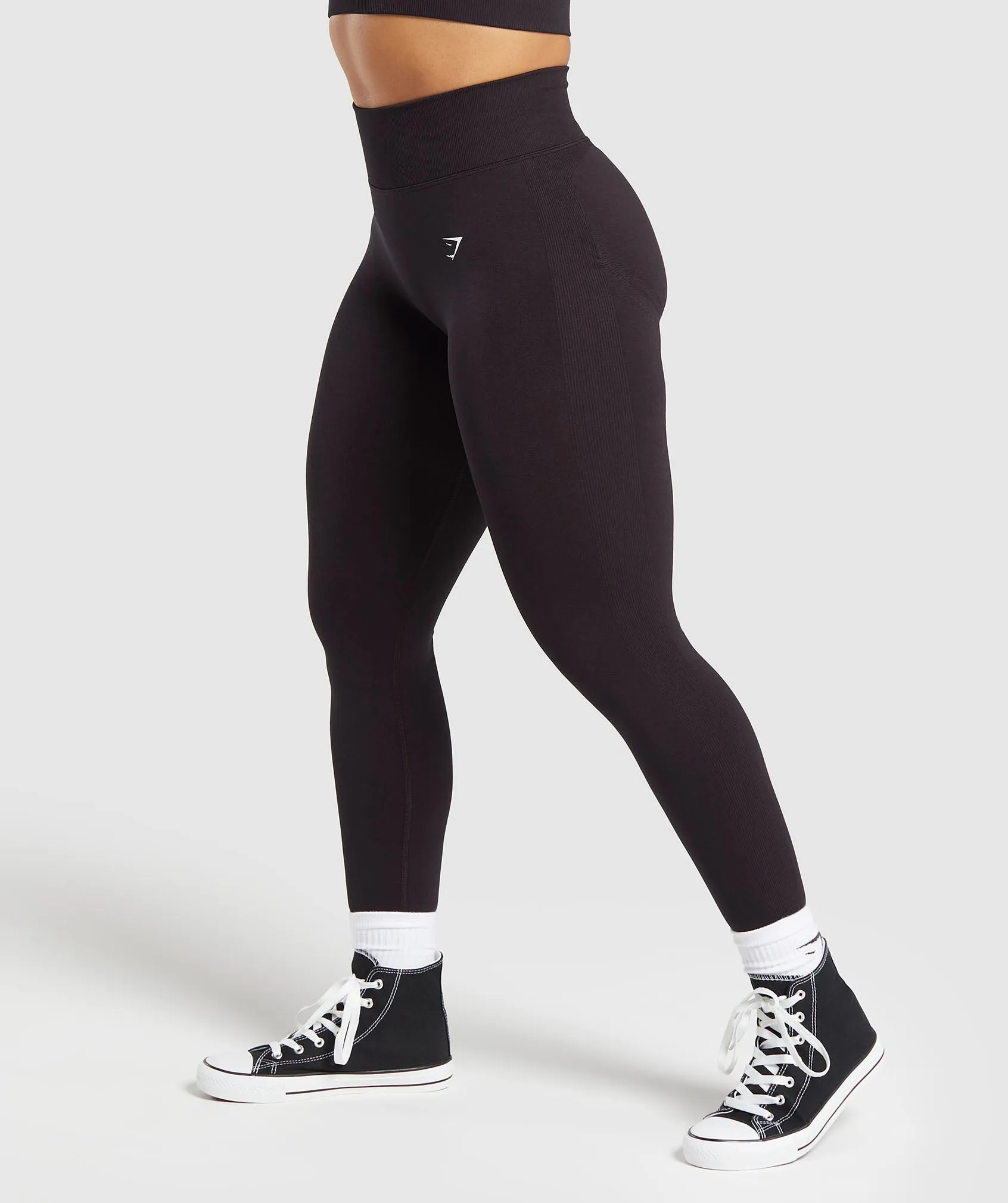 Gymshark Lift Contour Seamless Leggings - Depth Purple/Black Marl sold by Gymshark product image thumbnail 3