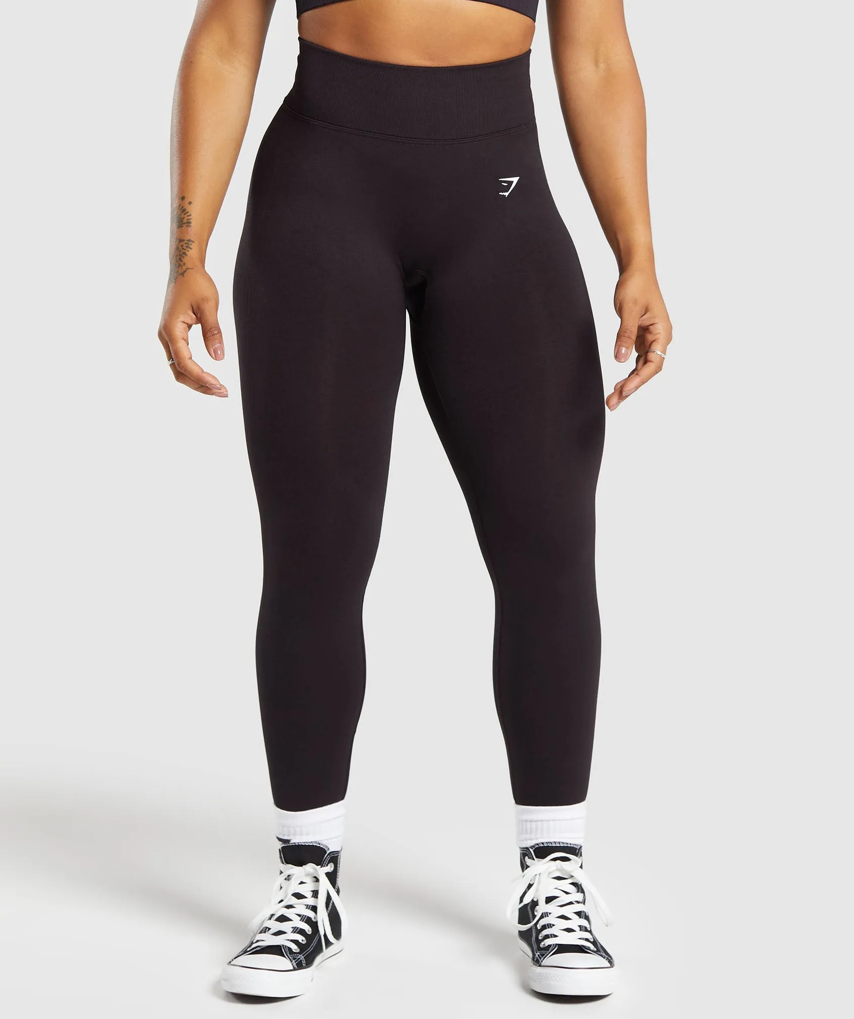 Gymshark Lift Contour Seamless Leggings - Depth Purple/Black Marl sold by Gymshark