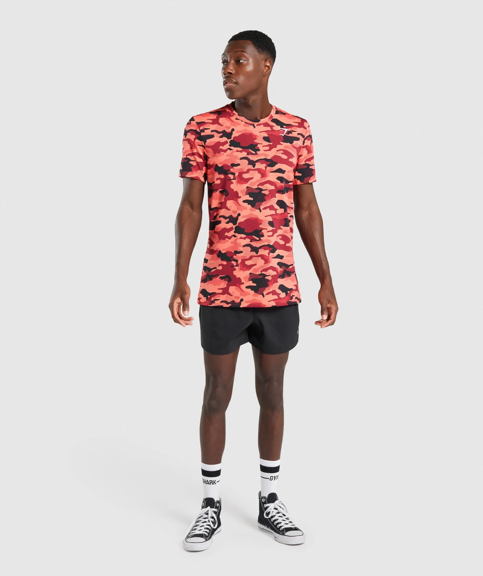 Gymshark Arrival T-Shirt - Red Camo sold by Gymshark product image thumbnail 4