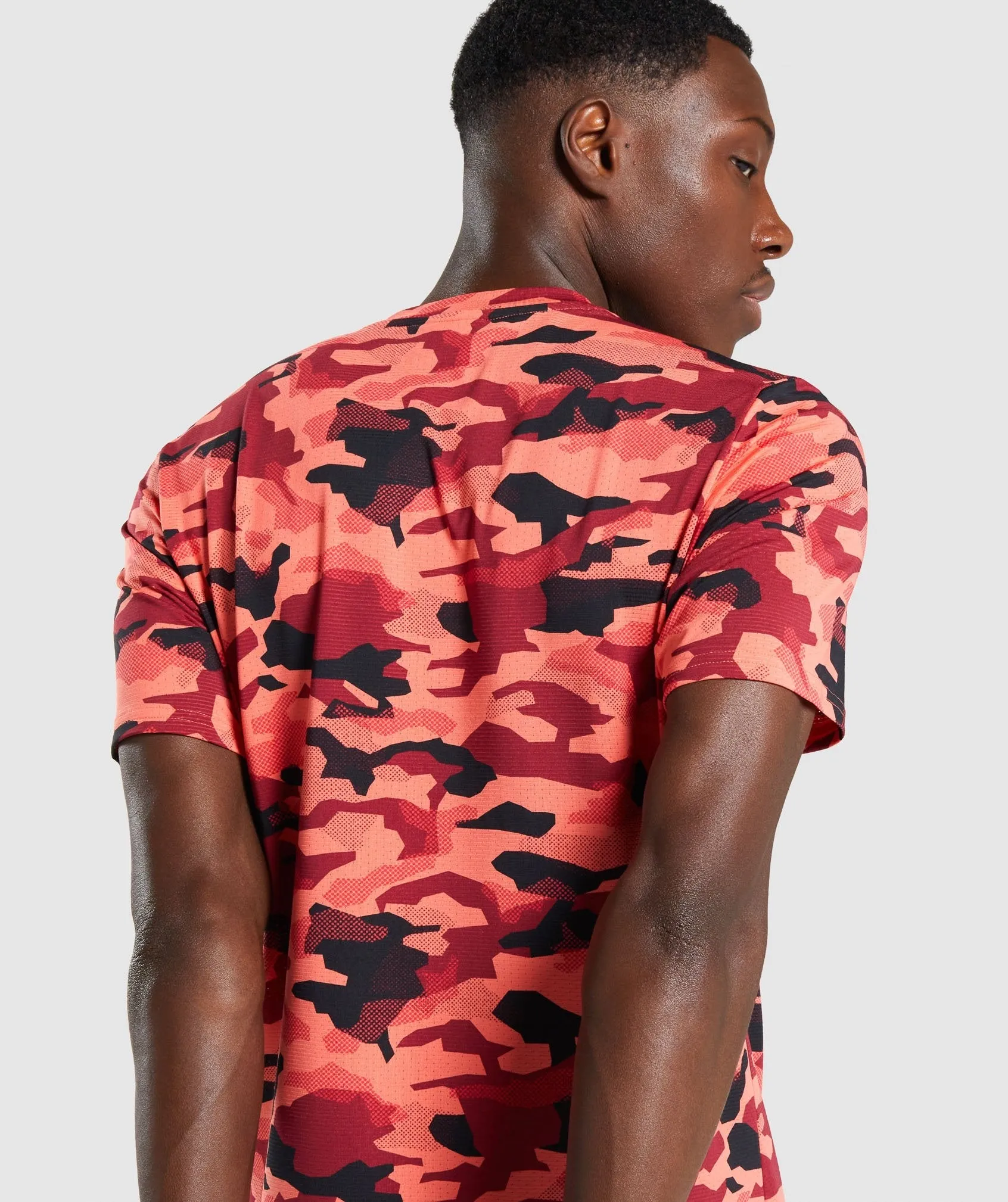 Gymshark Arrival T-Shirt - Red Camo sold by Gymshark product image thumbnail 5
