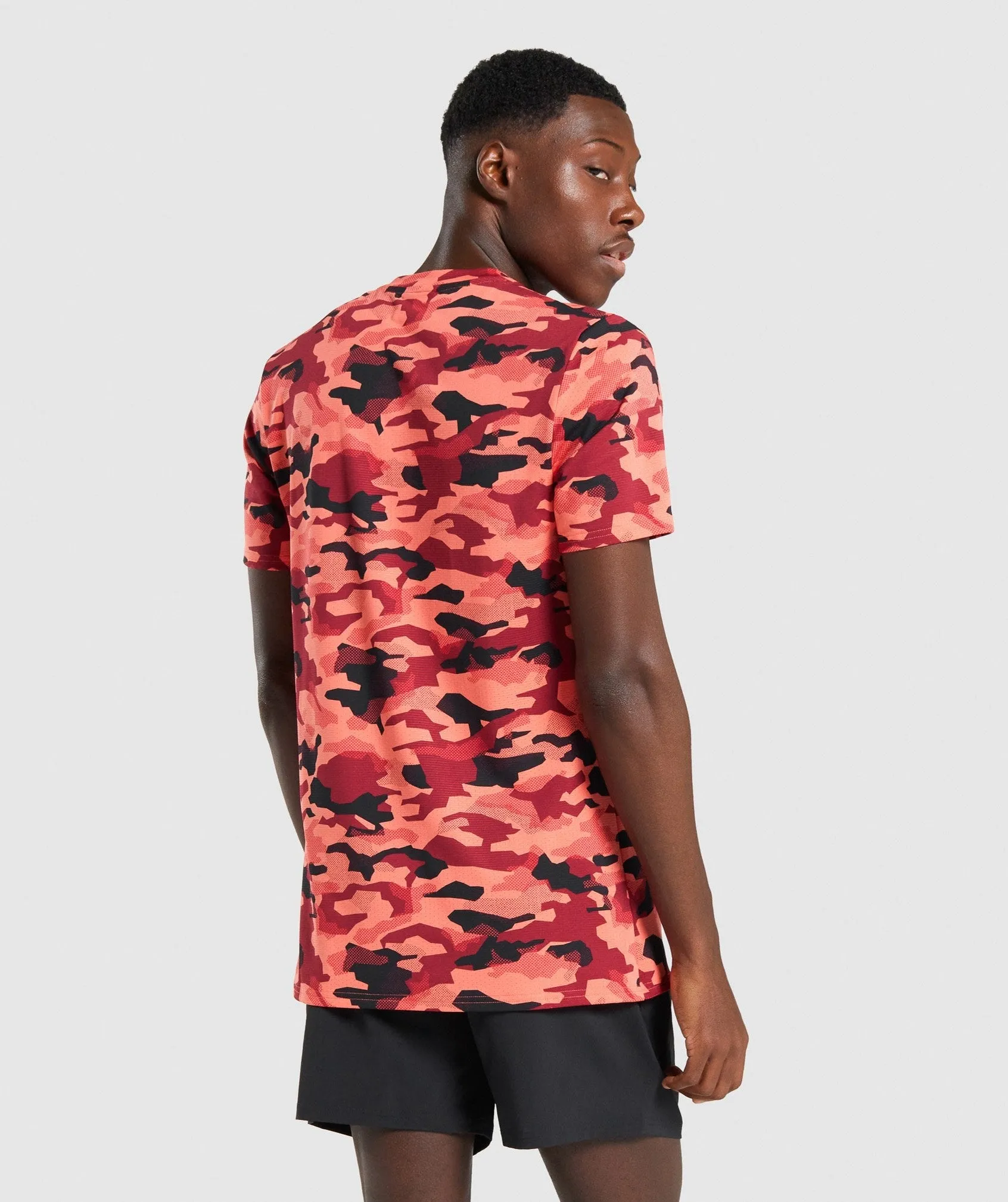 Gymshark Arrival T-Shirt - Red Camo sold by Gymshark product image thumbnail 2