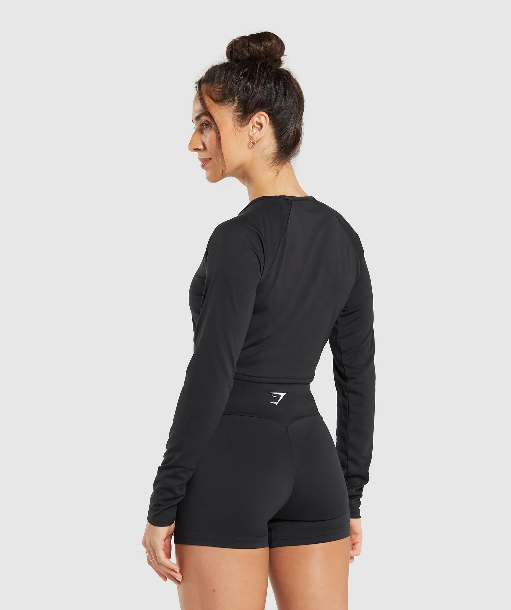 Gymshark Training Long Sleeve Crop Top - Black sold by Gymshark product image thumbnail 3
