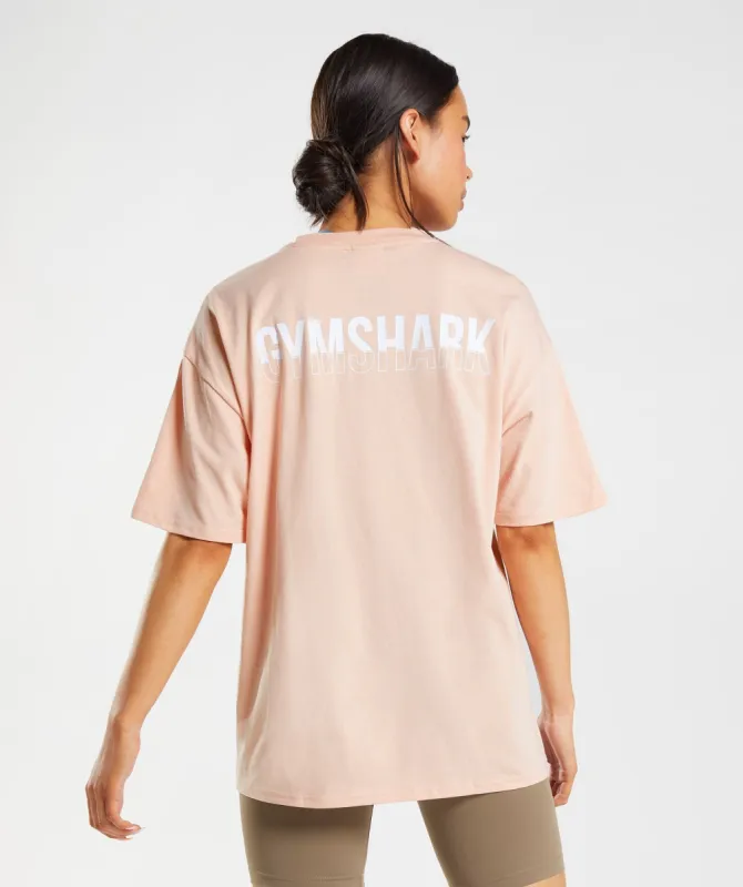 Gymshark Fraction Oversized T-Shirt - Clay Pink sold by Gymshark