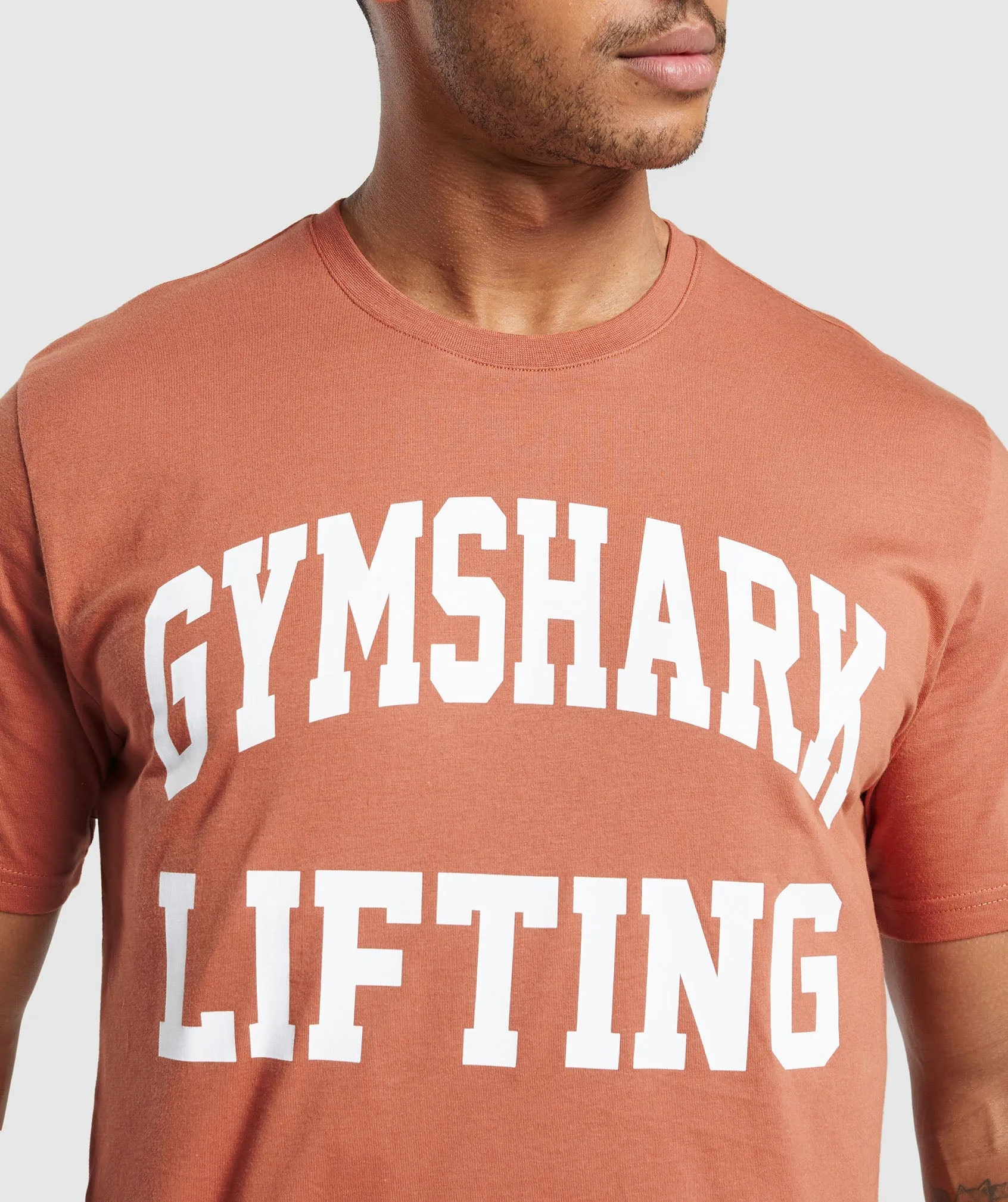 Gymshark Lifting Club T-Shirt - Terracotta Orange sold by Gymshark product image thumbnail 5