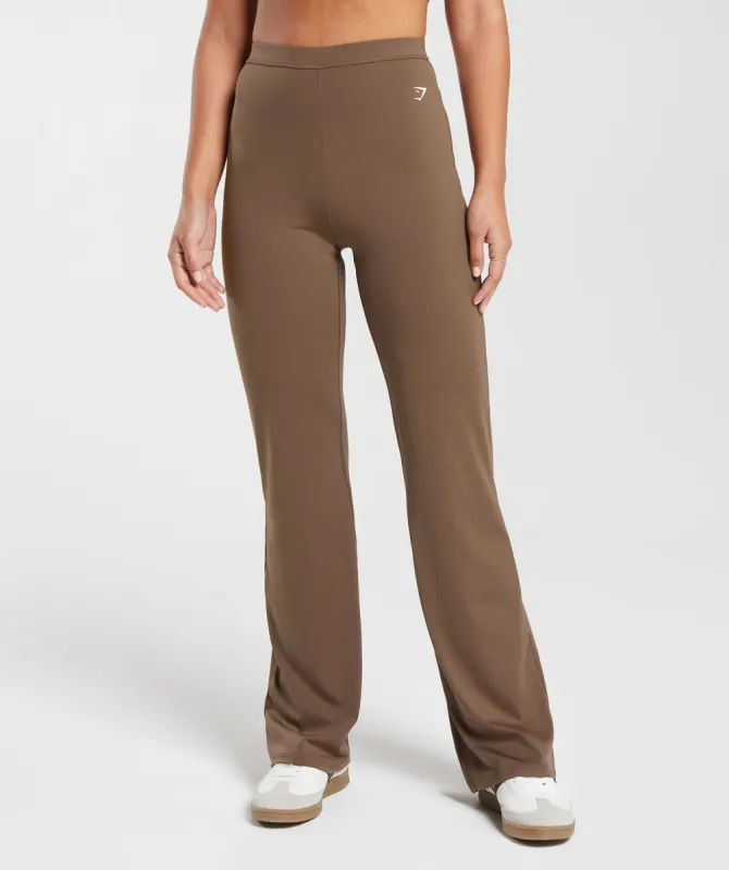 Gymshark Everyday Regular Flared Leggings - Soft Brown sold by Gymshark