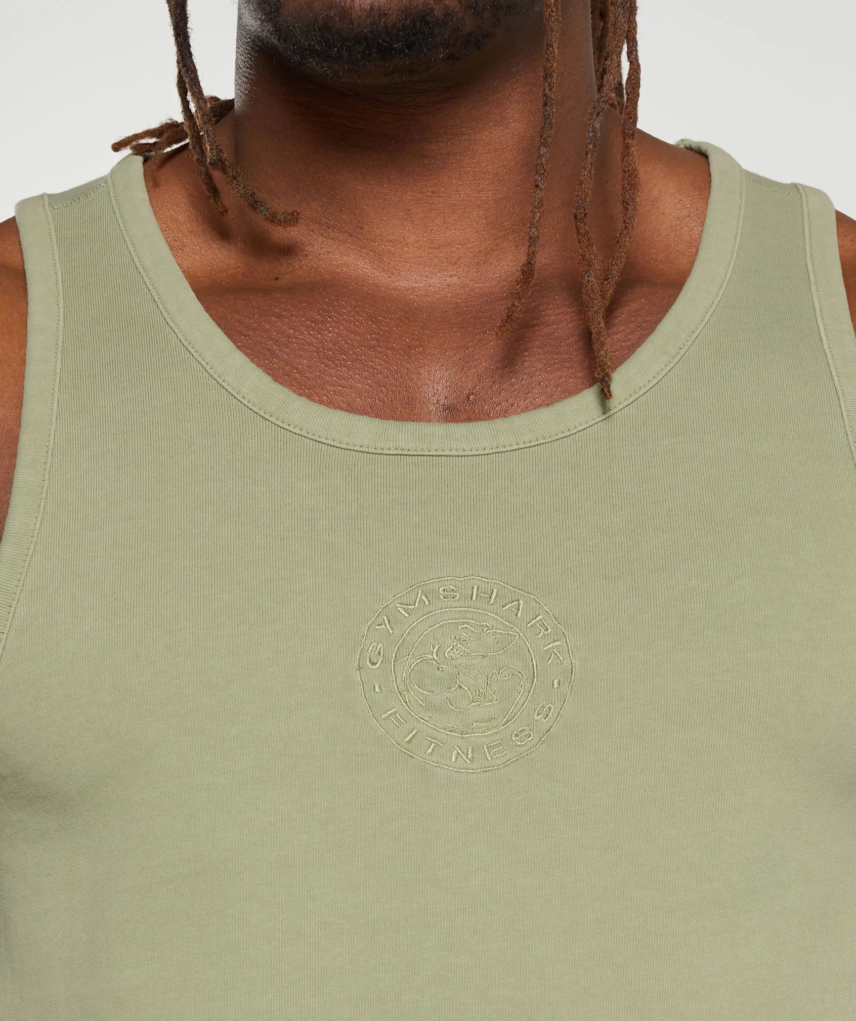 Gymshark Premium Legacy Tank - Natural Sage Green sold by Gymshark product image thumbnail 5