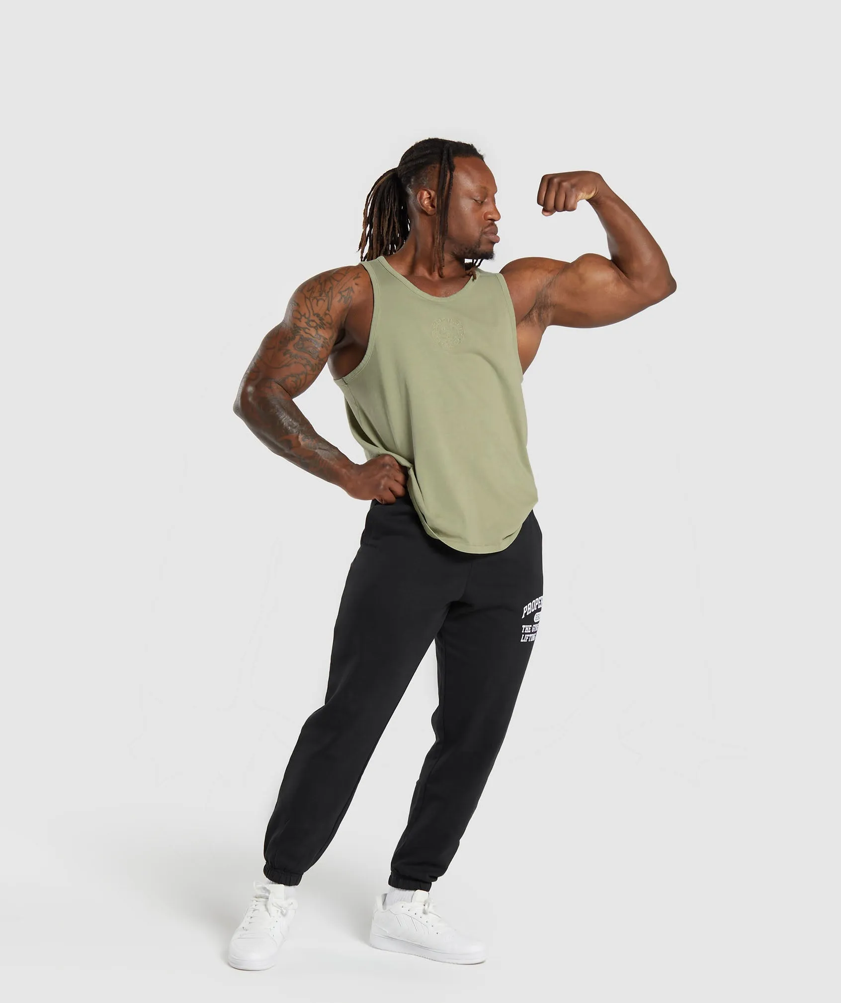 Gymshark Premium Legacy Tank - Natural Sage Green sold by Gymshark product image thumbnail 4