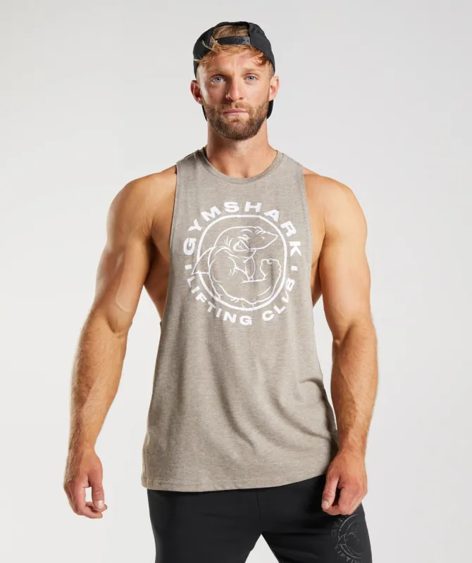 Gymshark Legacy Drop Arm Tank - Limestone Marl sold by Gymshark